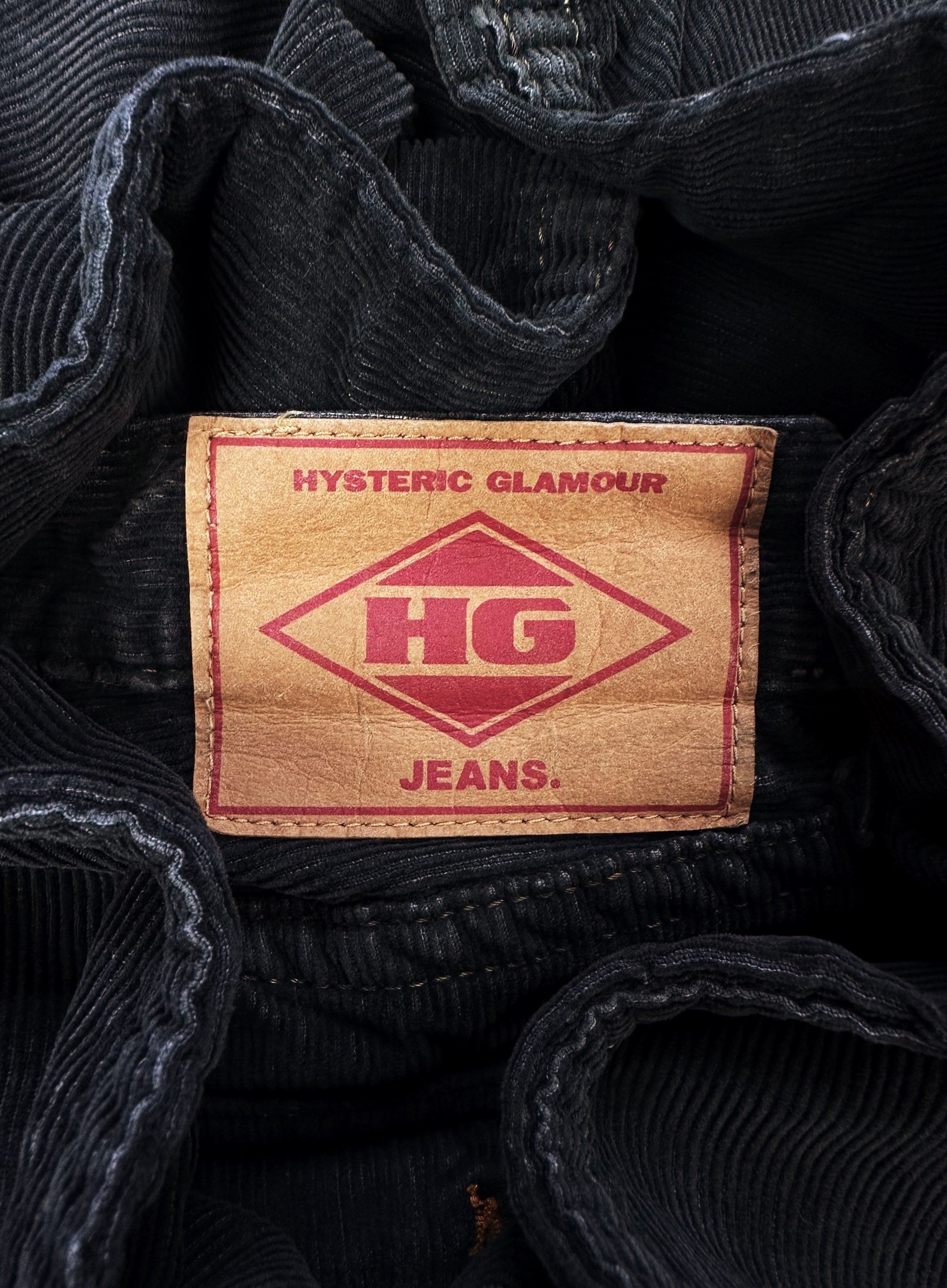 00s Hysteric Glamour Ash Grey Diamond Cut Corduroy Pants