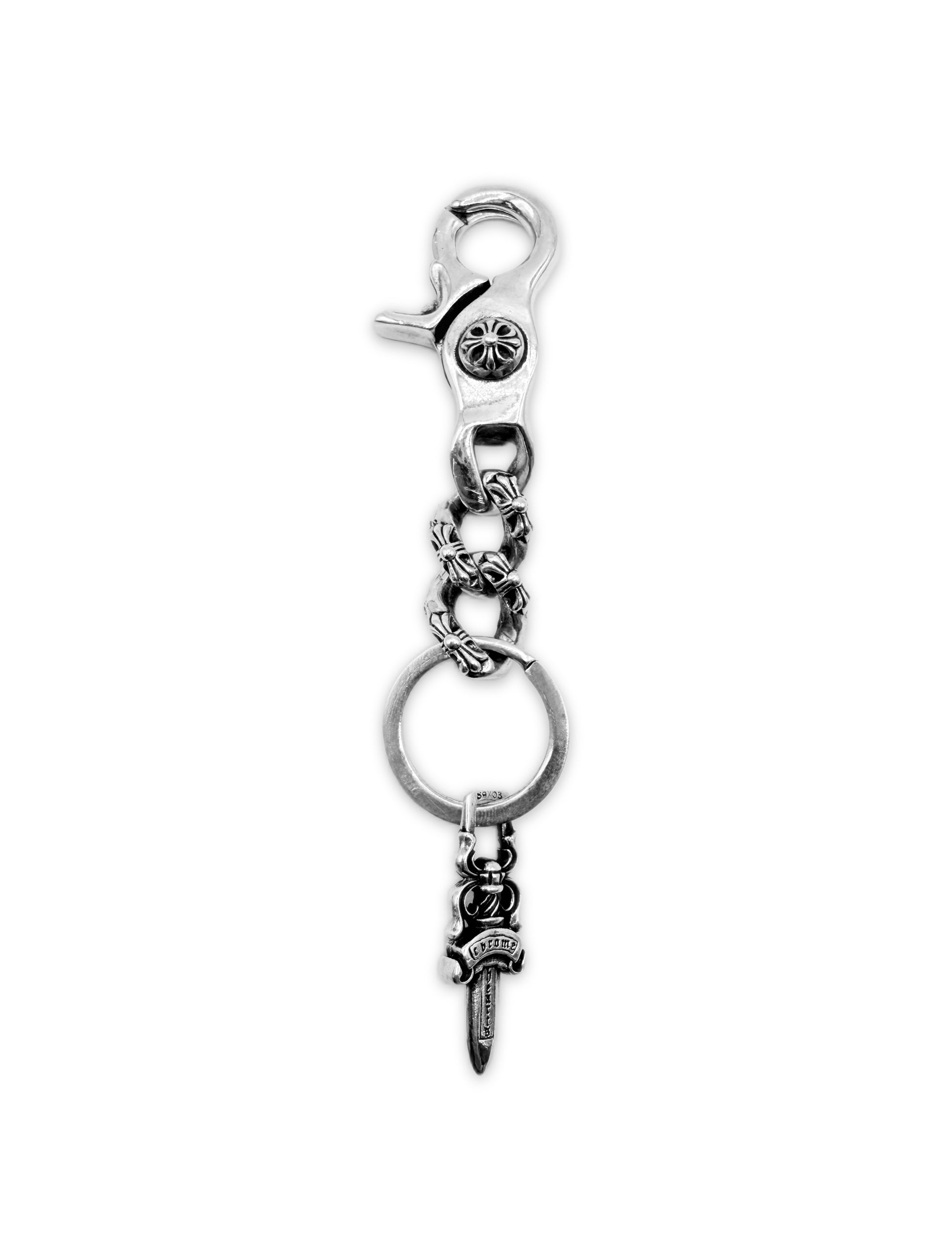 Chrome Hearts Fancy Link Lobster Clasp Dagger Pendant Keychain