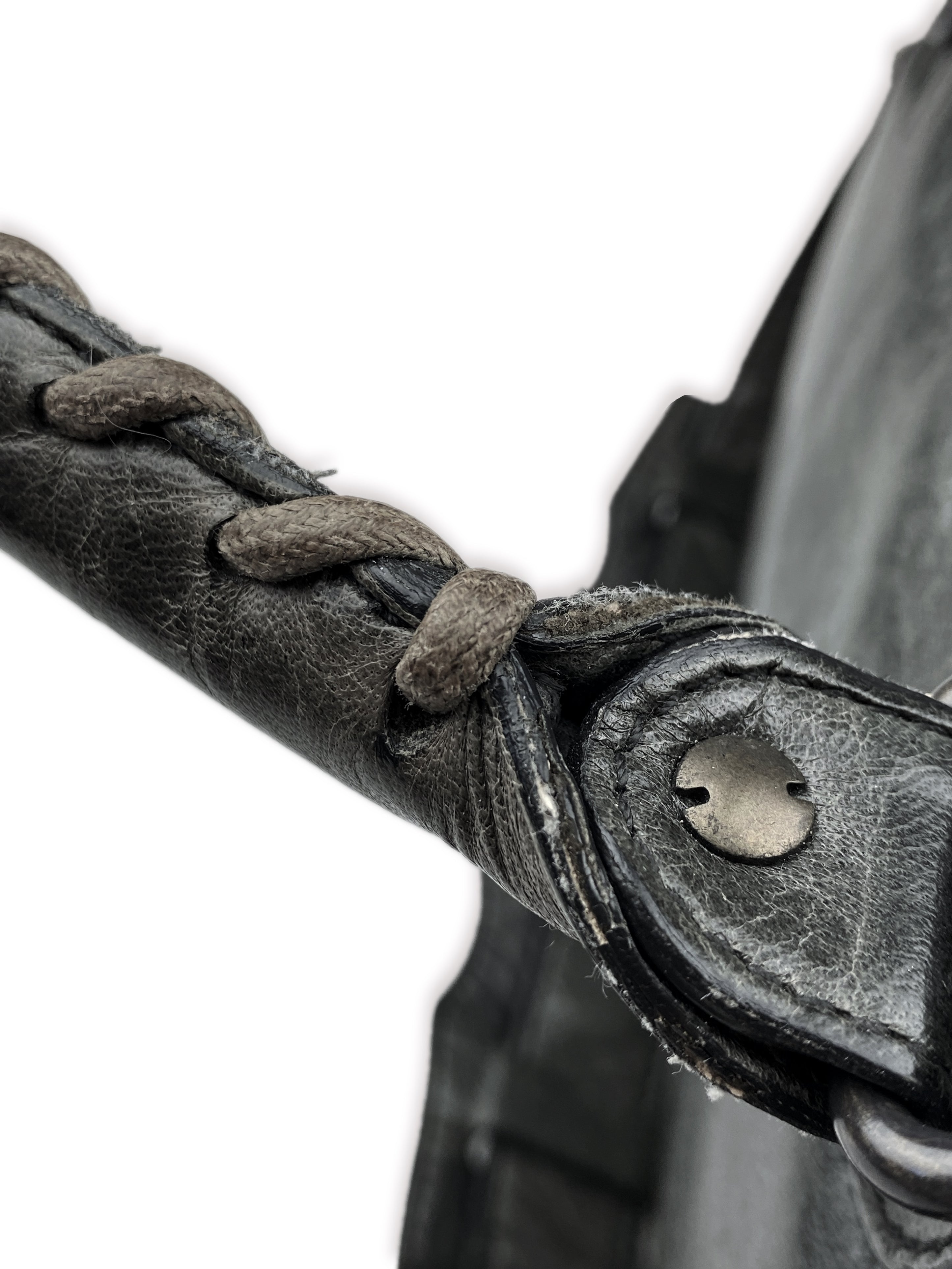 Balenciaga Lambskin Leather Tassel Weaved “City” Bag
