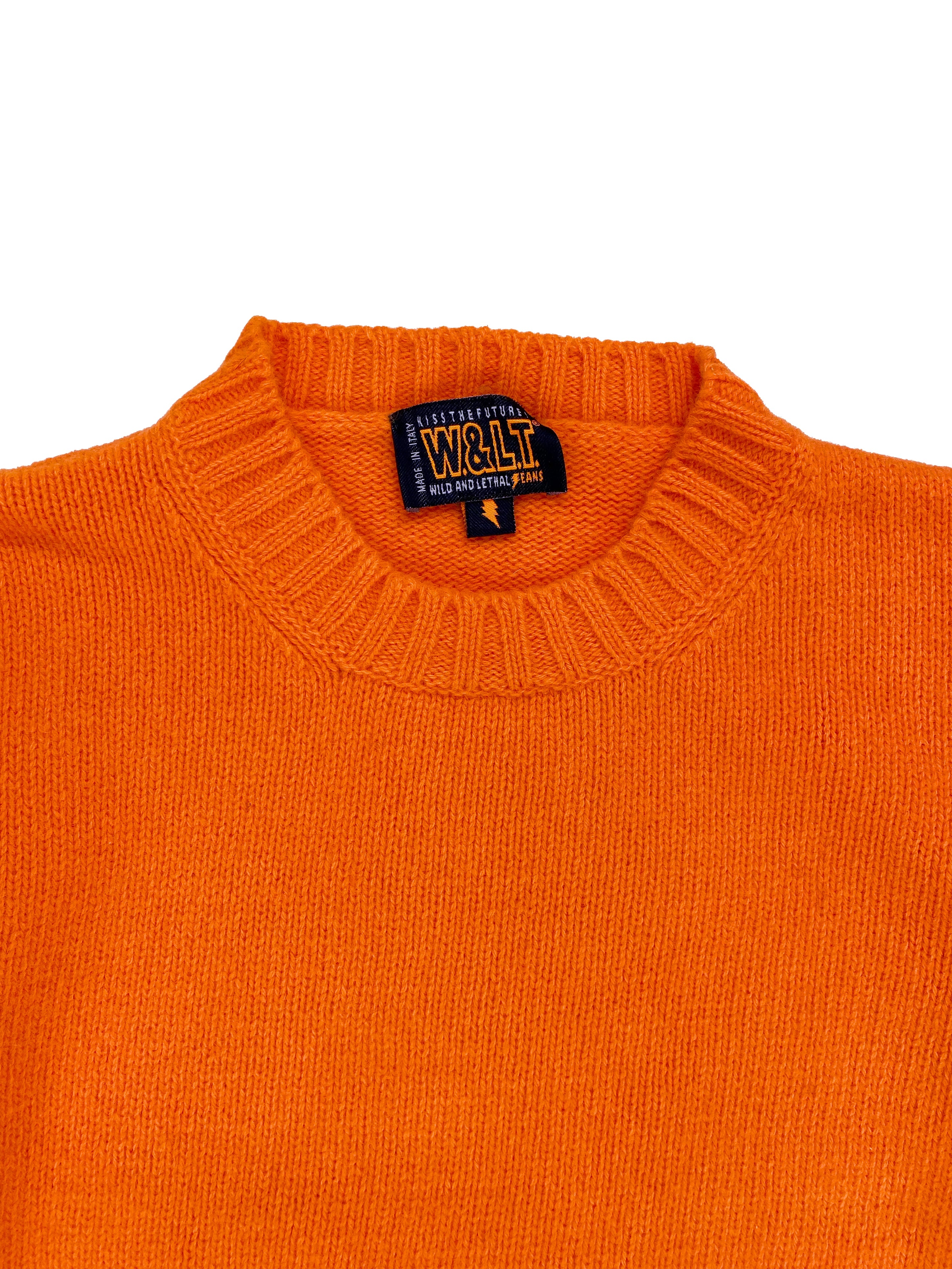 90's W.&.L.T Wild & Lethal Trash Exaggerated Neon Knitted Sweater