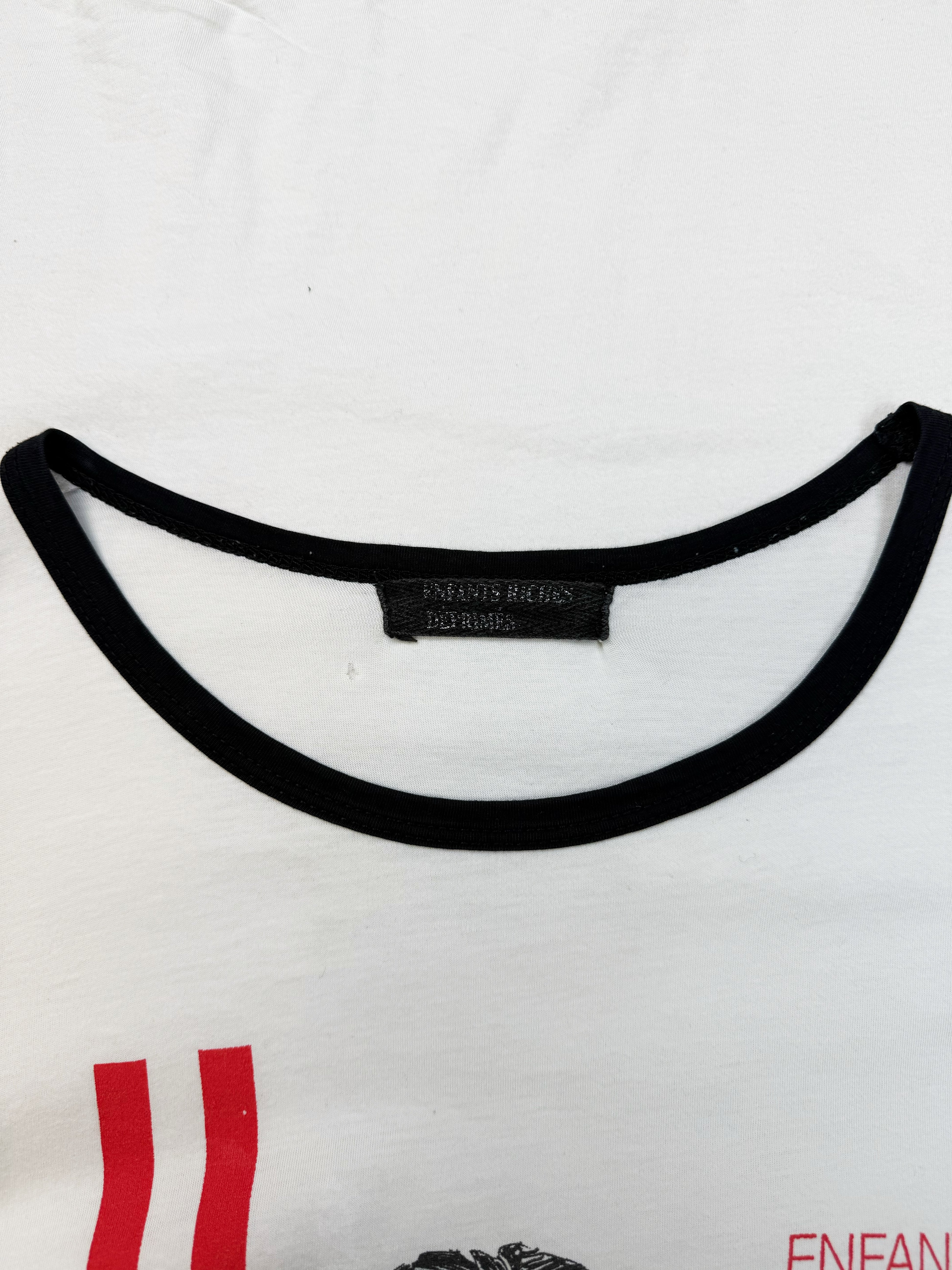 SS18 Enfants Riches Deprimes ‘Nosebleed’ Cropped Two Tone T-Shirt