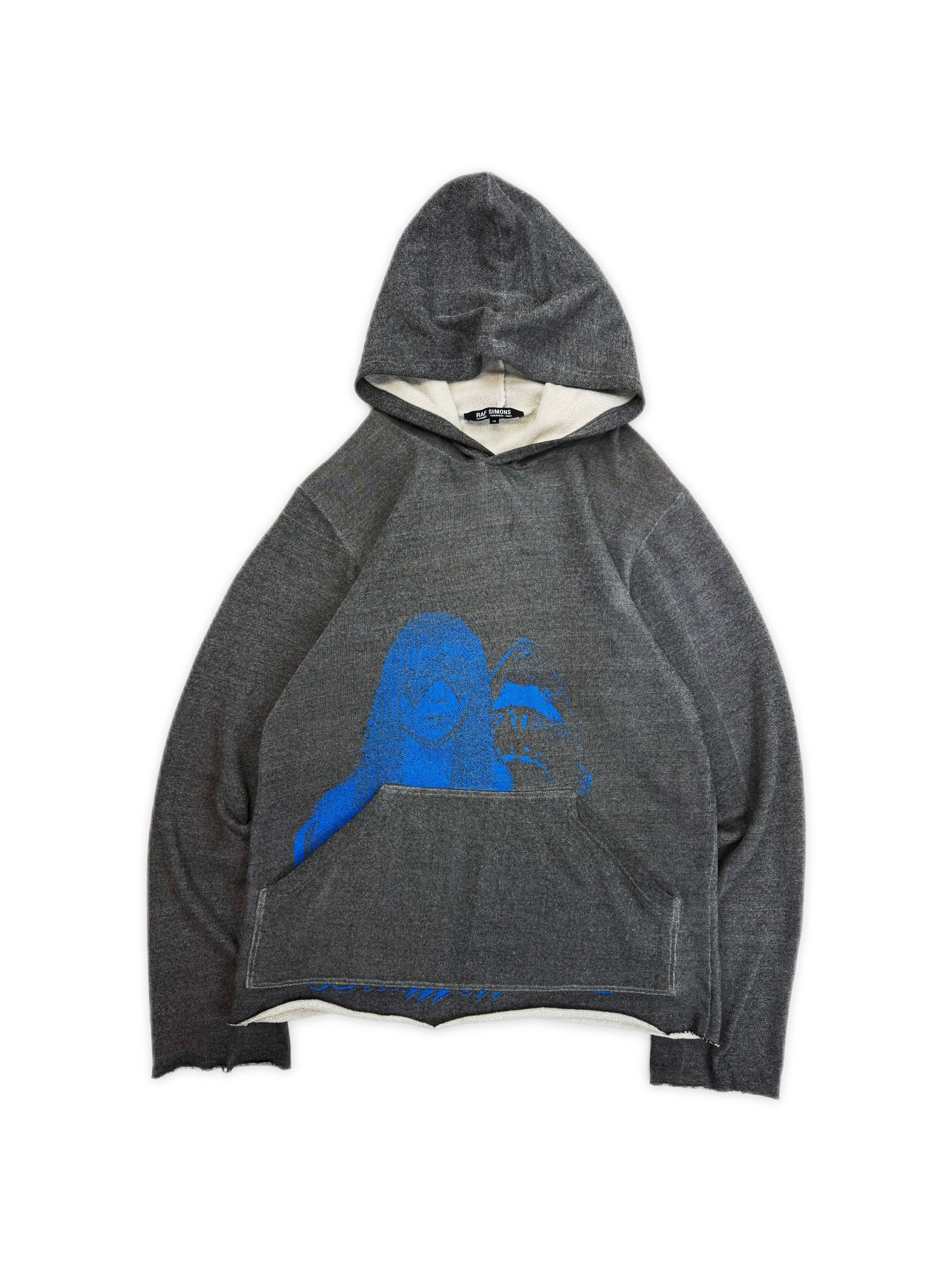 SS03 Raf Simons Consumed ‘Penelope Jaws’ Blue Grey Hoodie