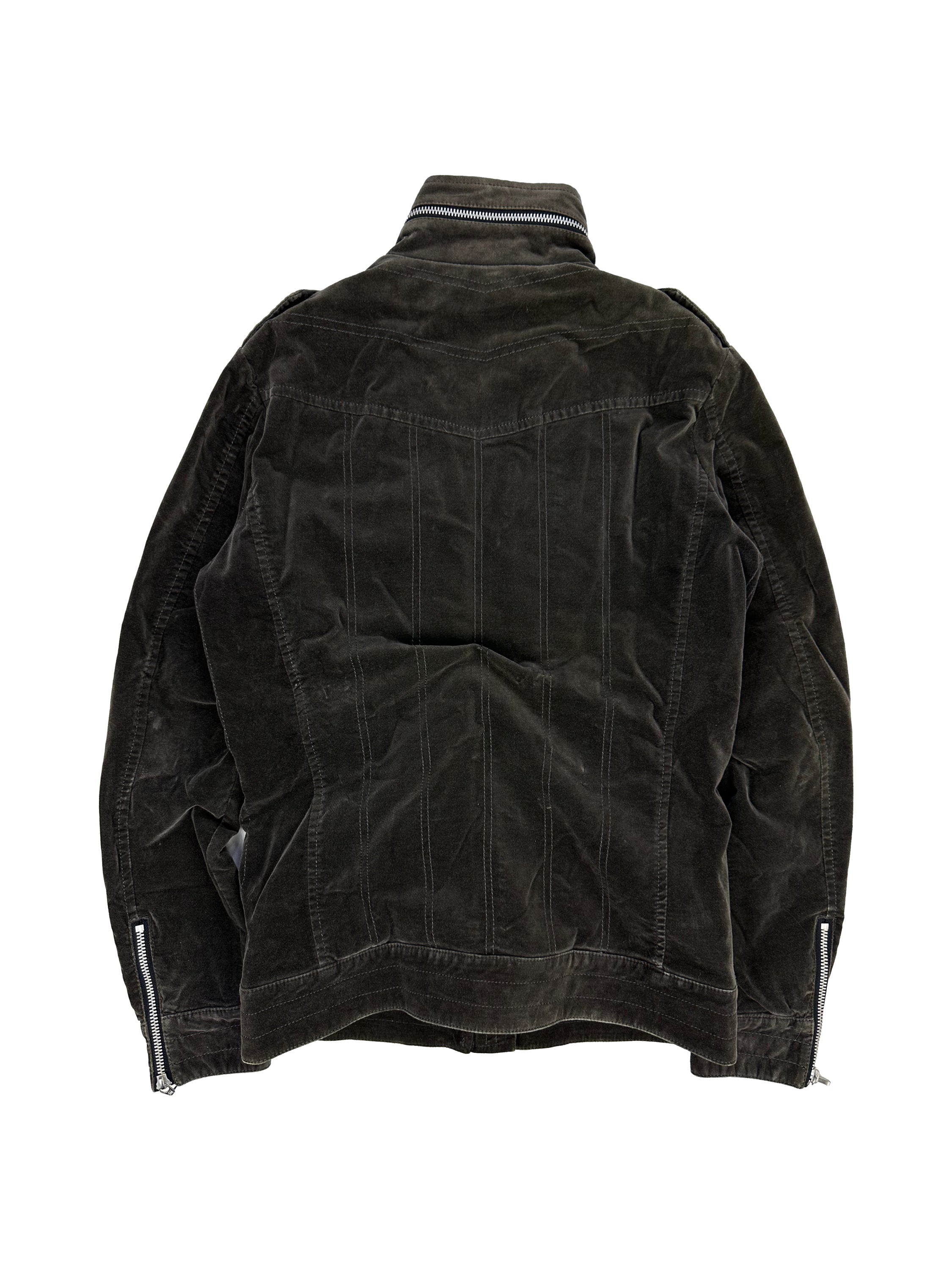 Katharine Hamnett Suede Multi-zip Ash Biker Jacket