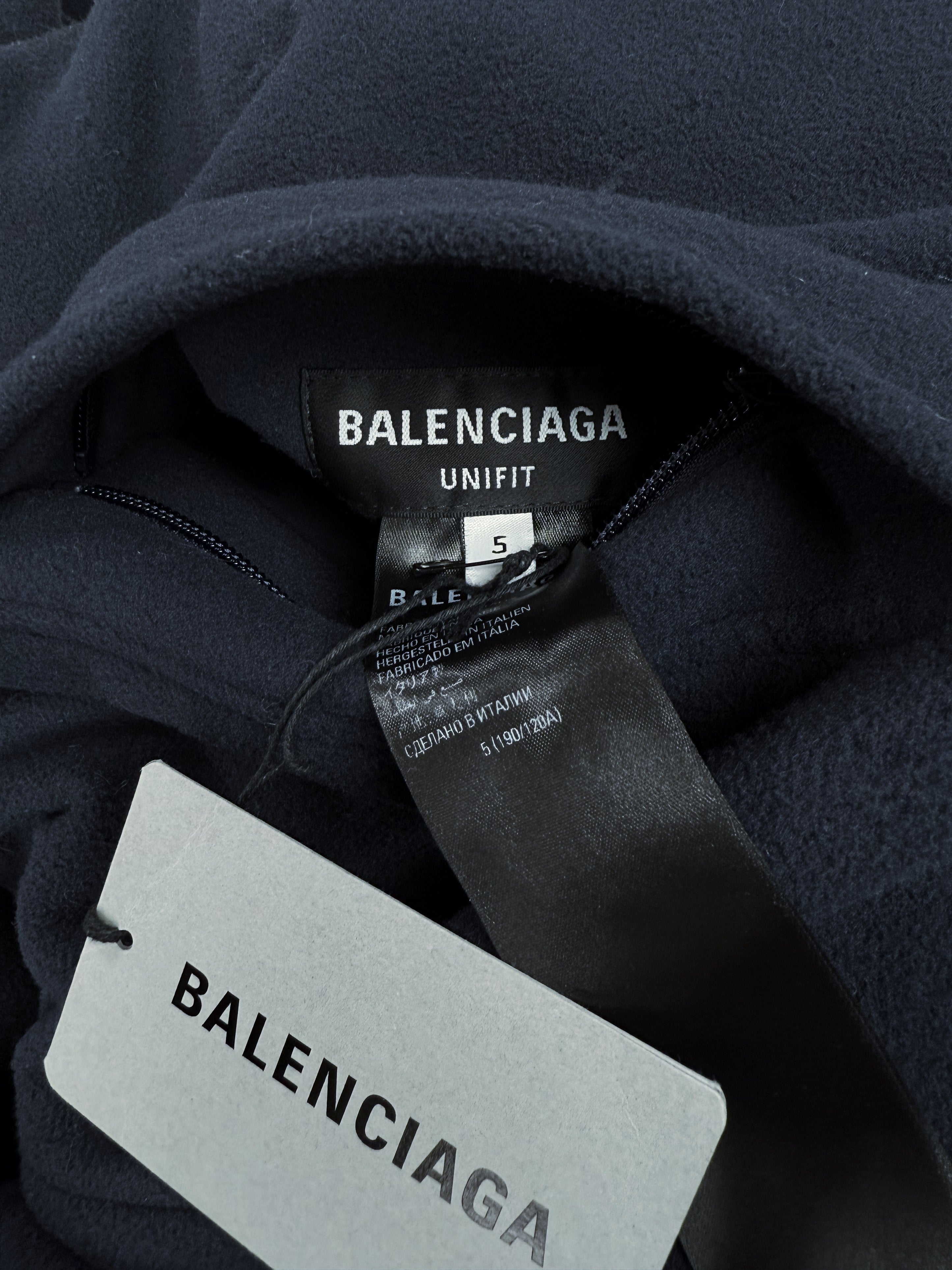 AW22 Balenciaga ‘B’ Logo Reversible Puffer Oversized Fleece Jacket
