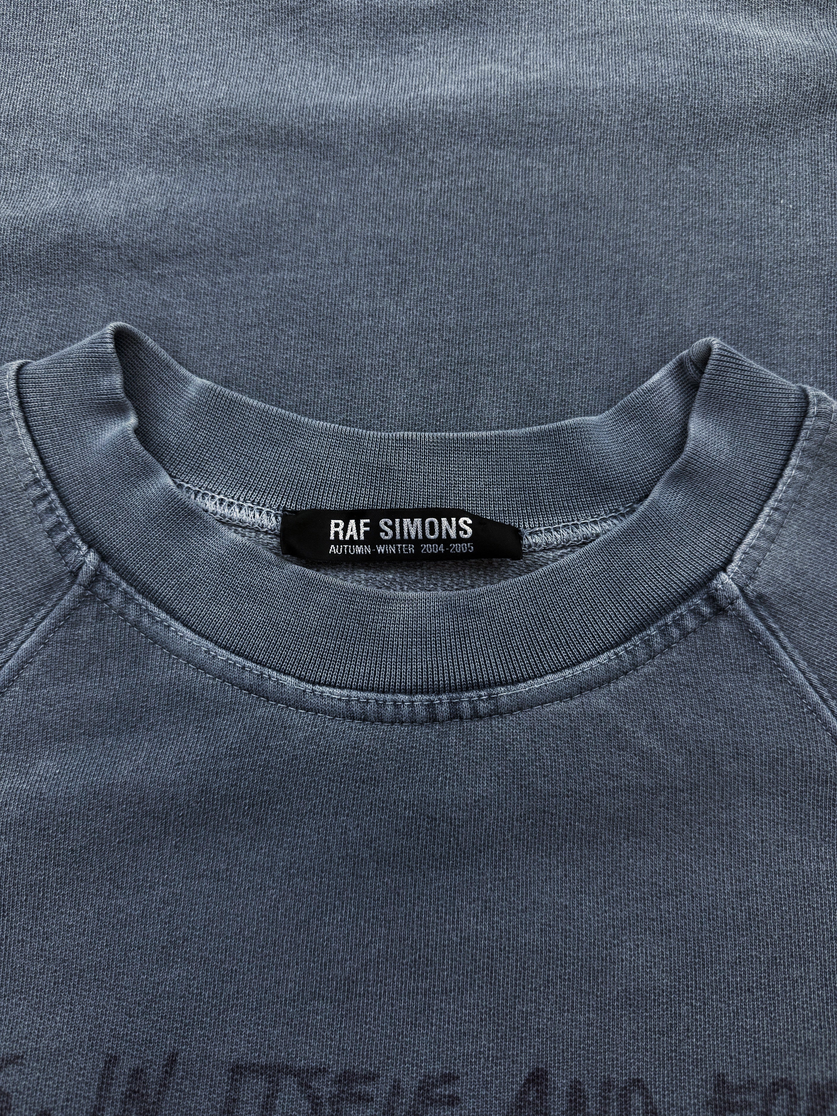AW04 Raf Simons ‘Shipwreck’ Waves Slate Blue Crewneck