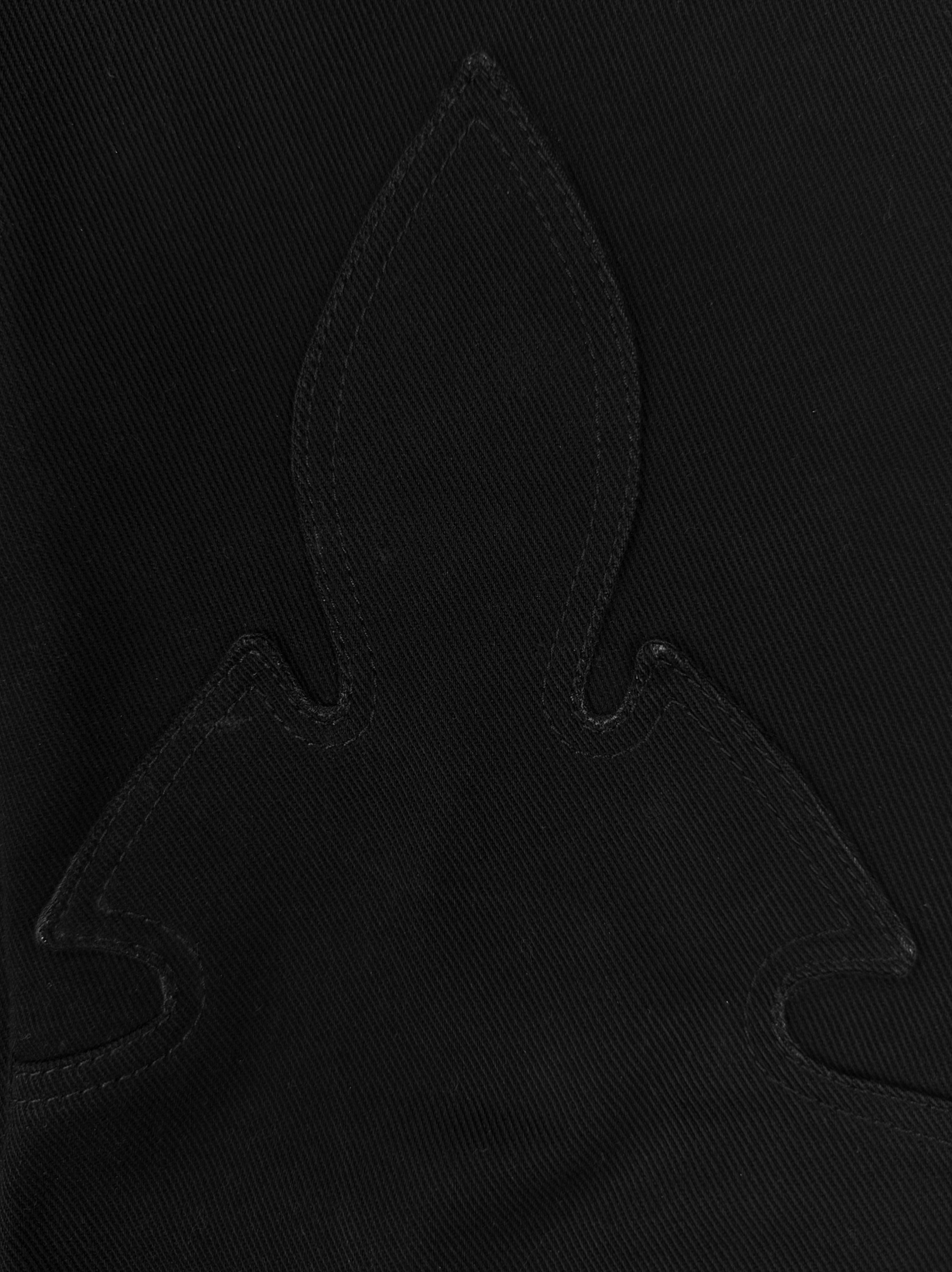Chrome Hearts ‘Fleur’ Knee .925 Silver Black Flared Cut Denim