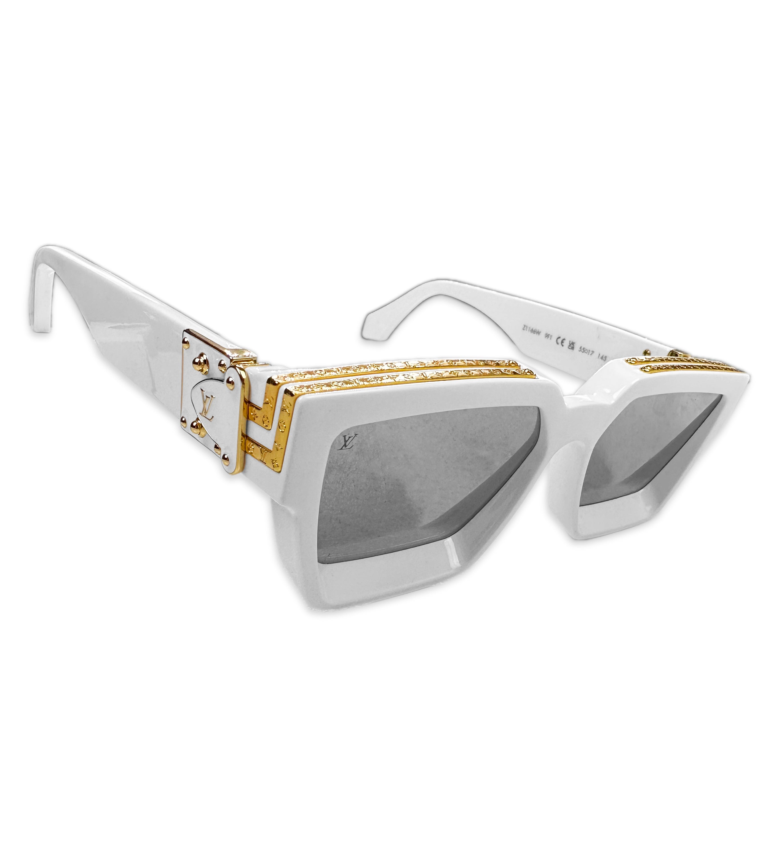 AW19 Louis Vuitton ‘1.1 Millionaire’ White Gold Boxy Sunglasses