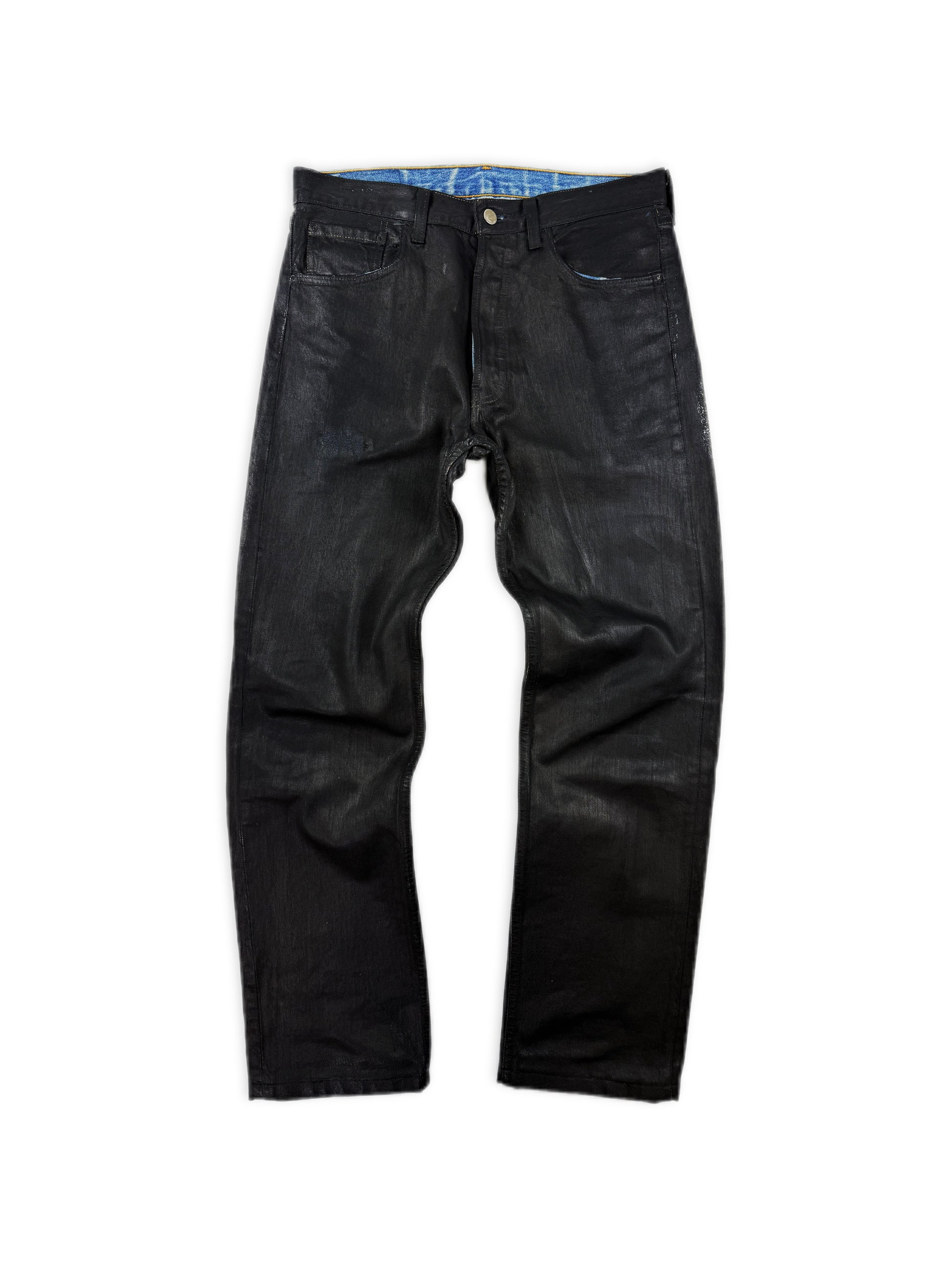 AW99 Maison Margiela Artisanal 0 Painted Black/Blue Denim