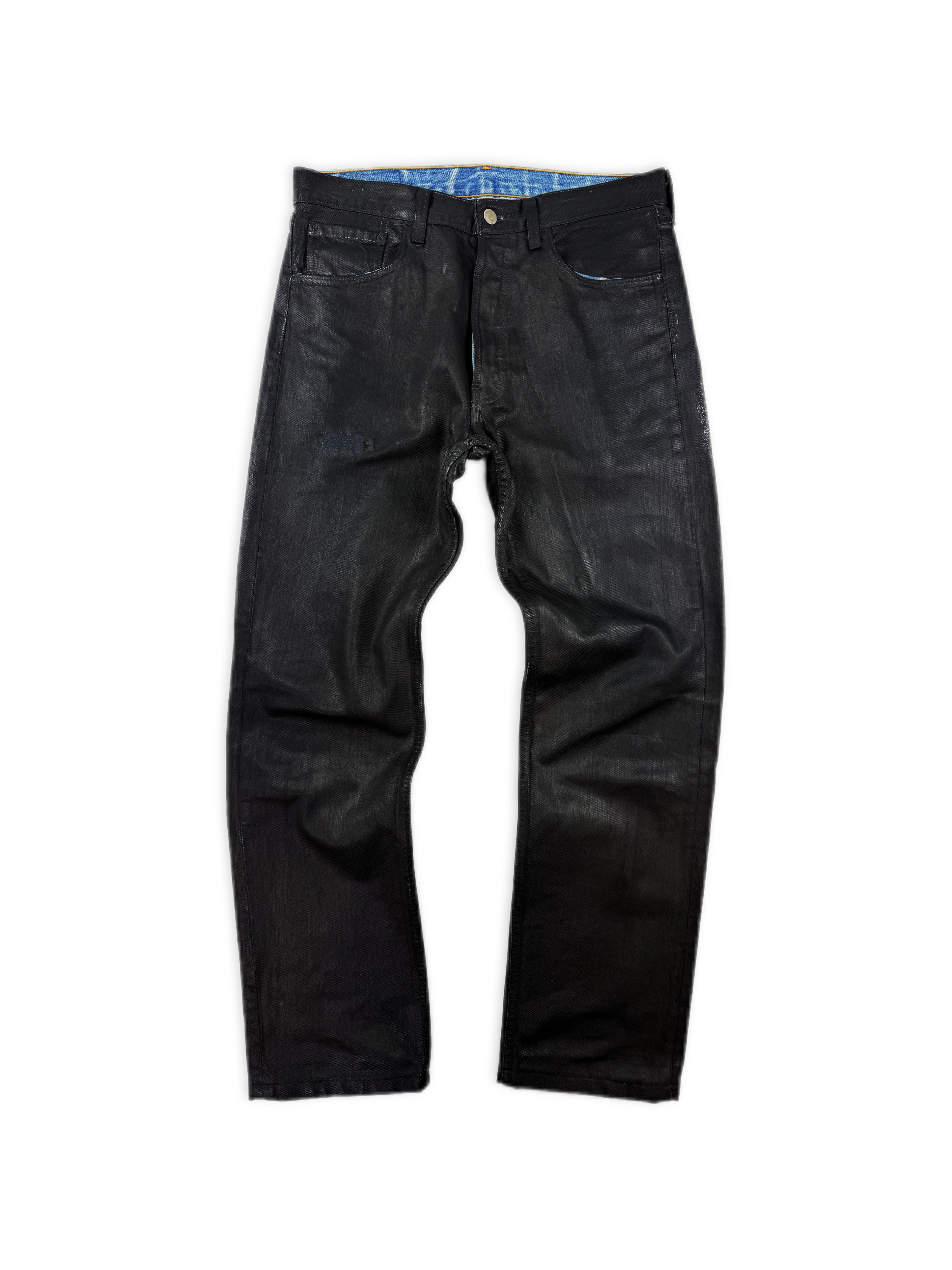 AW99 Maison Margiela Artisanal 0 Painted Black/Blue Denim