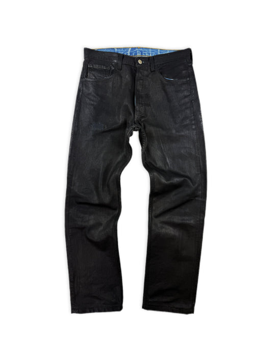 AW99 Maison Margiela Artisanal 0 Painted Black/Blue Denim