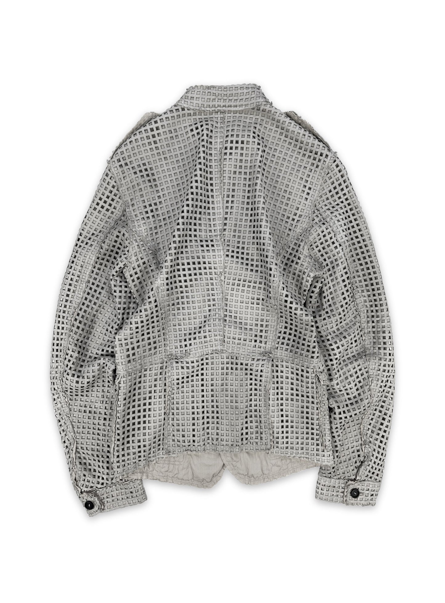 AW09 Dolce & Gabbana ‘Laser Cut’ High-neck Leather Jacket