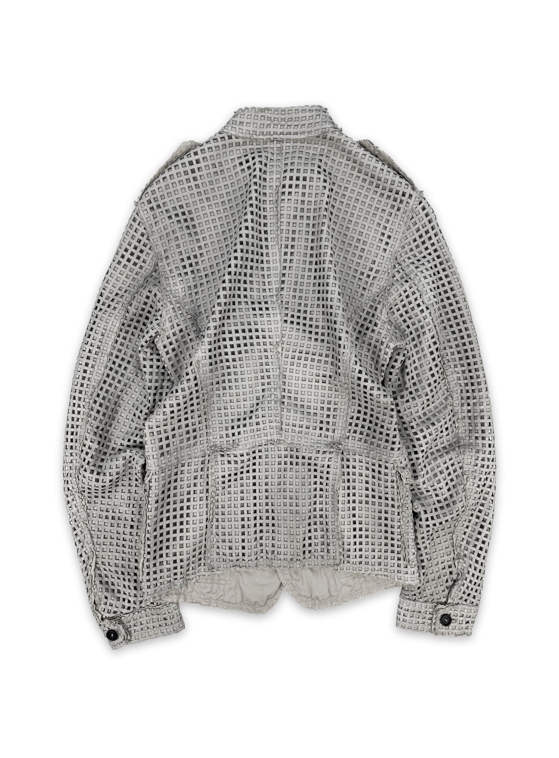 AW09 Dolce &amp; Gabbana ‘Laser Cut’ High-neck Leather Jacket