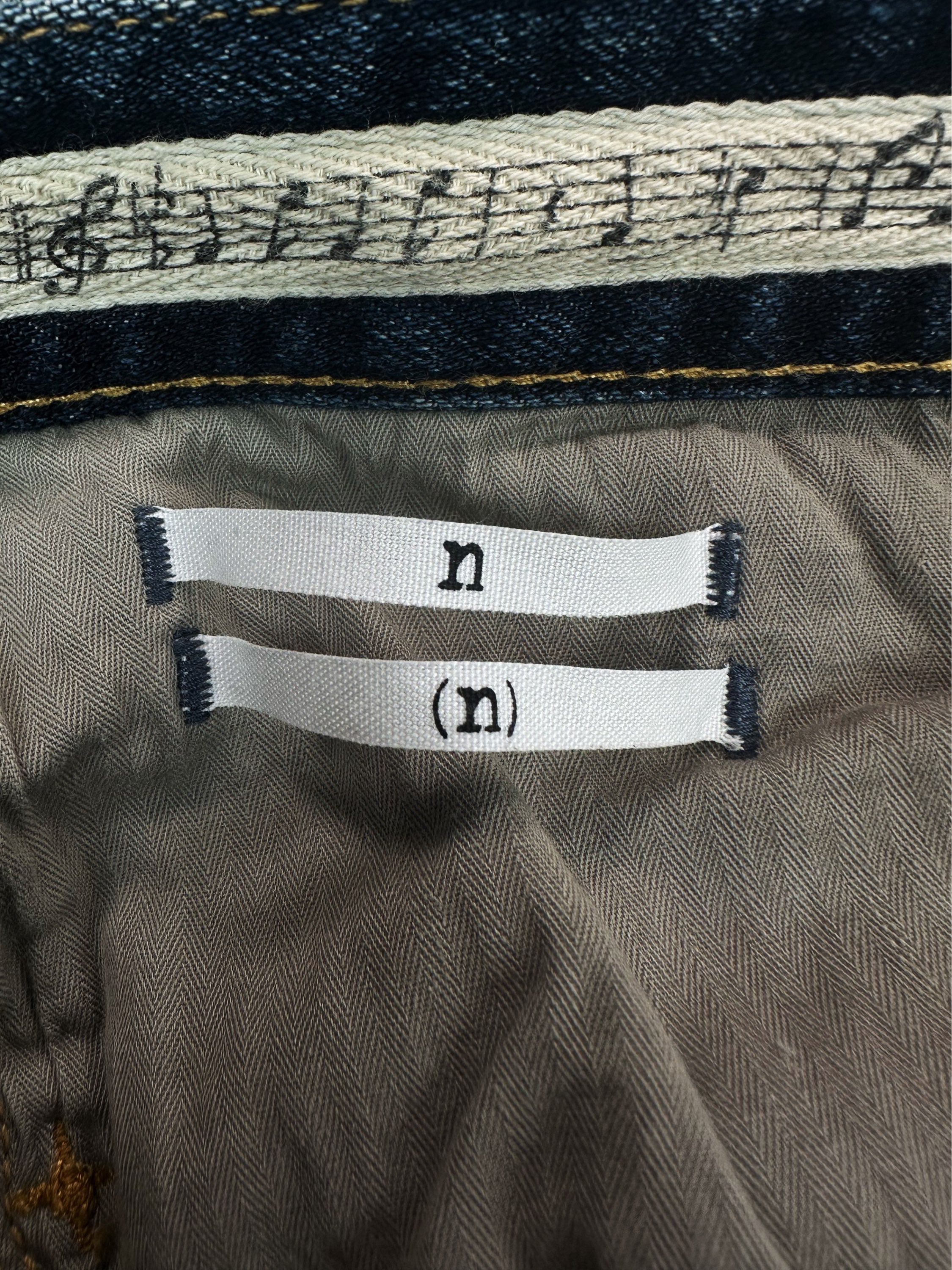 Number (N)ine Blue Wash Darted Distressed Denim
