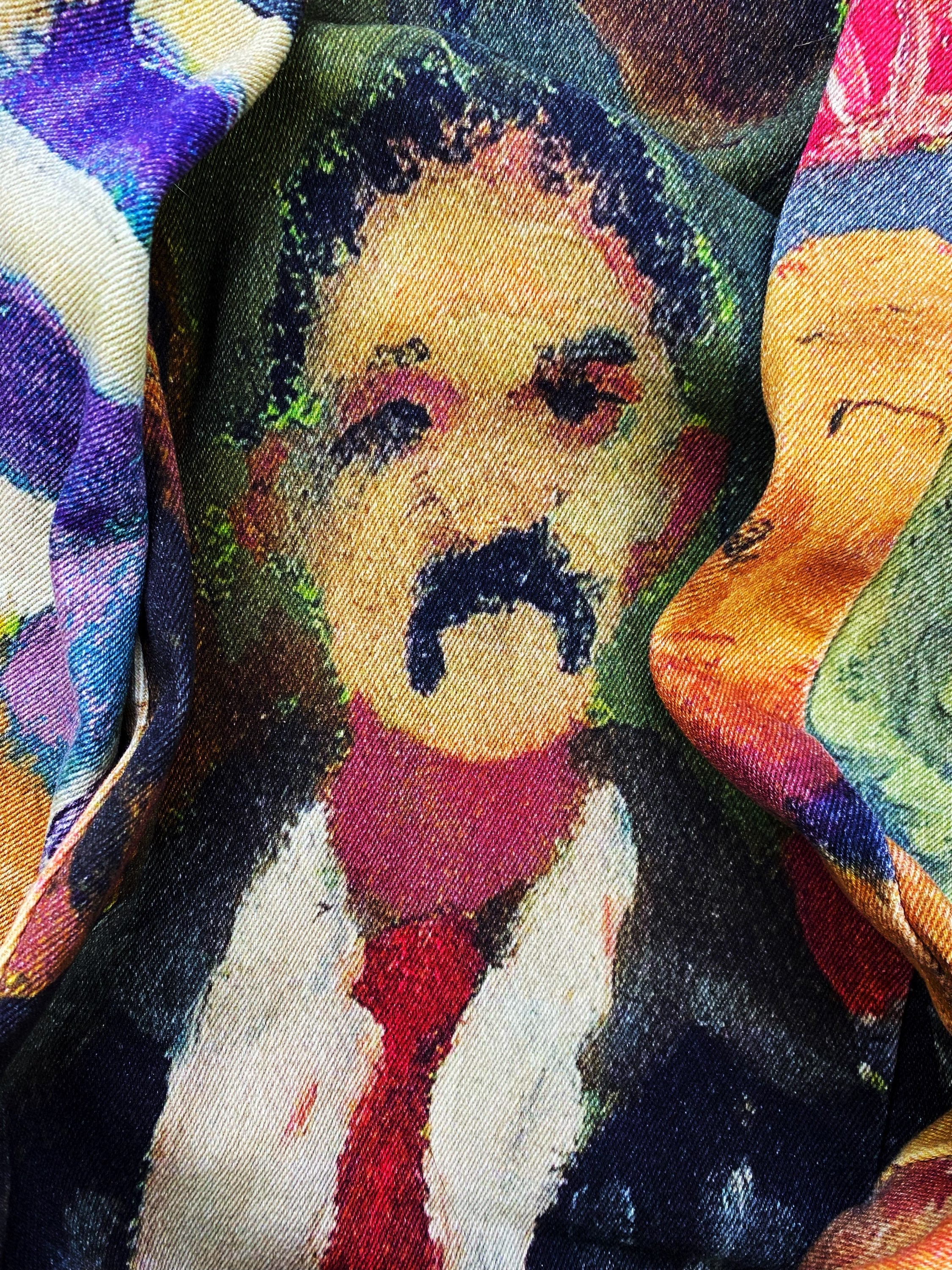 SS23 KidSuper Studios ‘Faces’ Oil Painting Full Print Denim Jeans