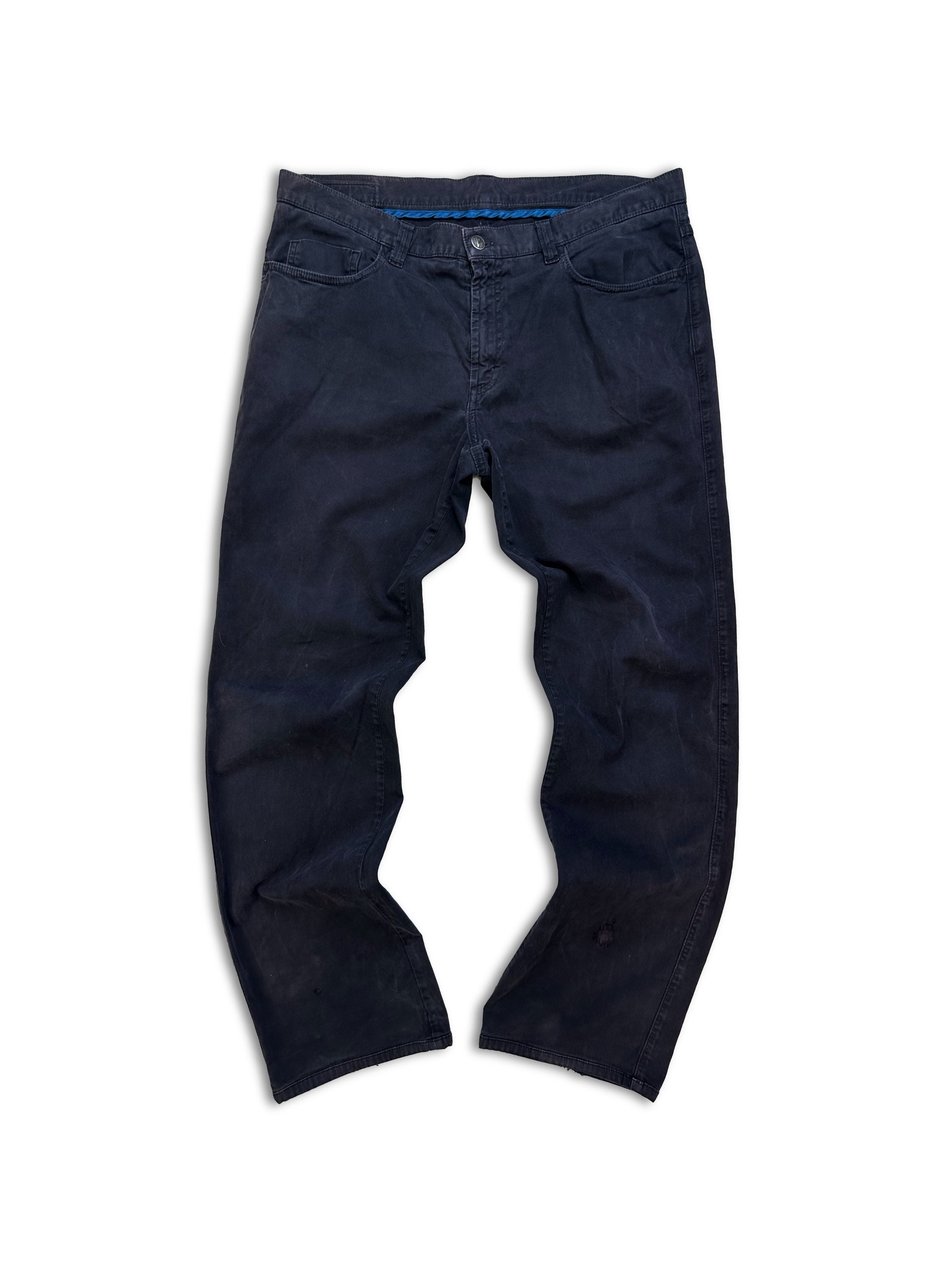 90s Versace Dark Wash ‘V’ Logo Wide Cut Denim