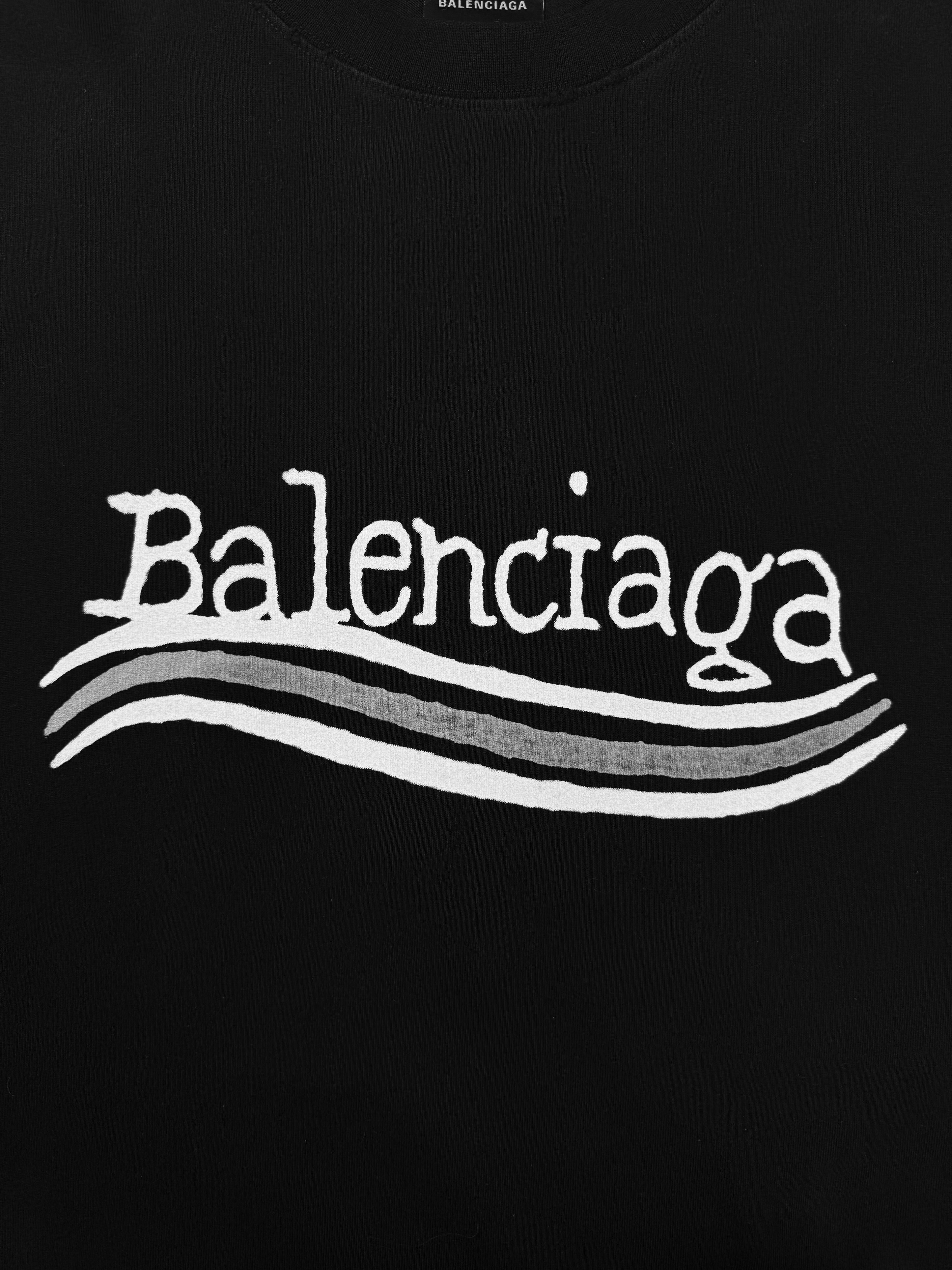 Balenciaga ‘Hand Drawn’ Campaign Logo Black T-Shirt