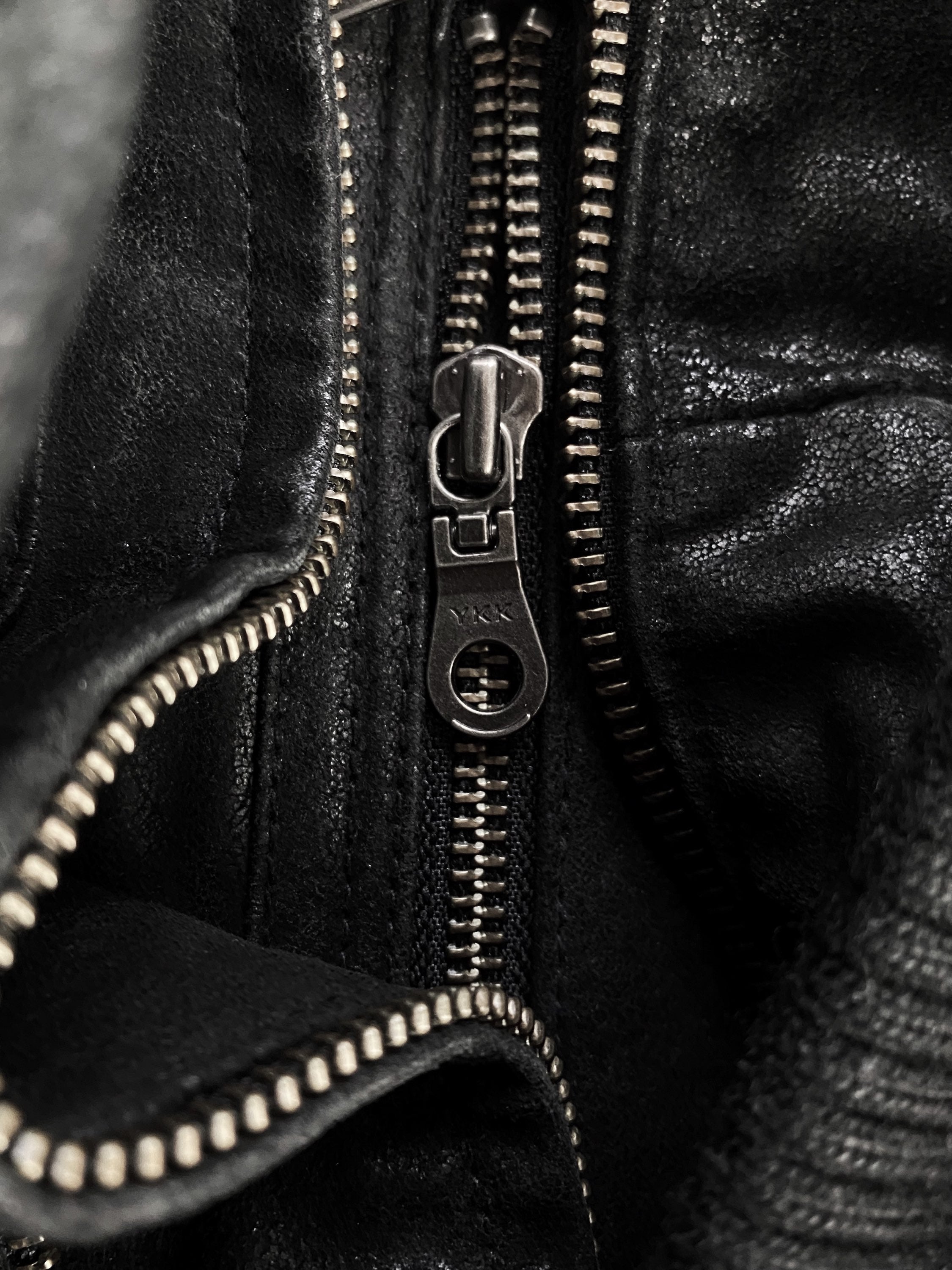 90s Katharine Hamnett Pigskin Leather Multi-zip Jacket