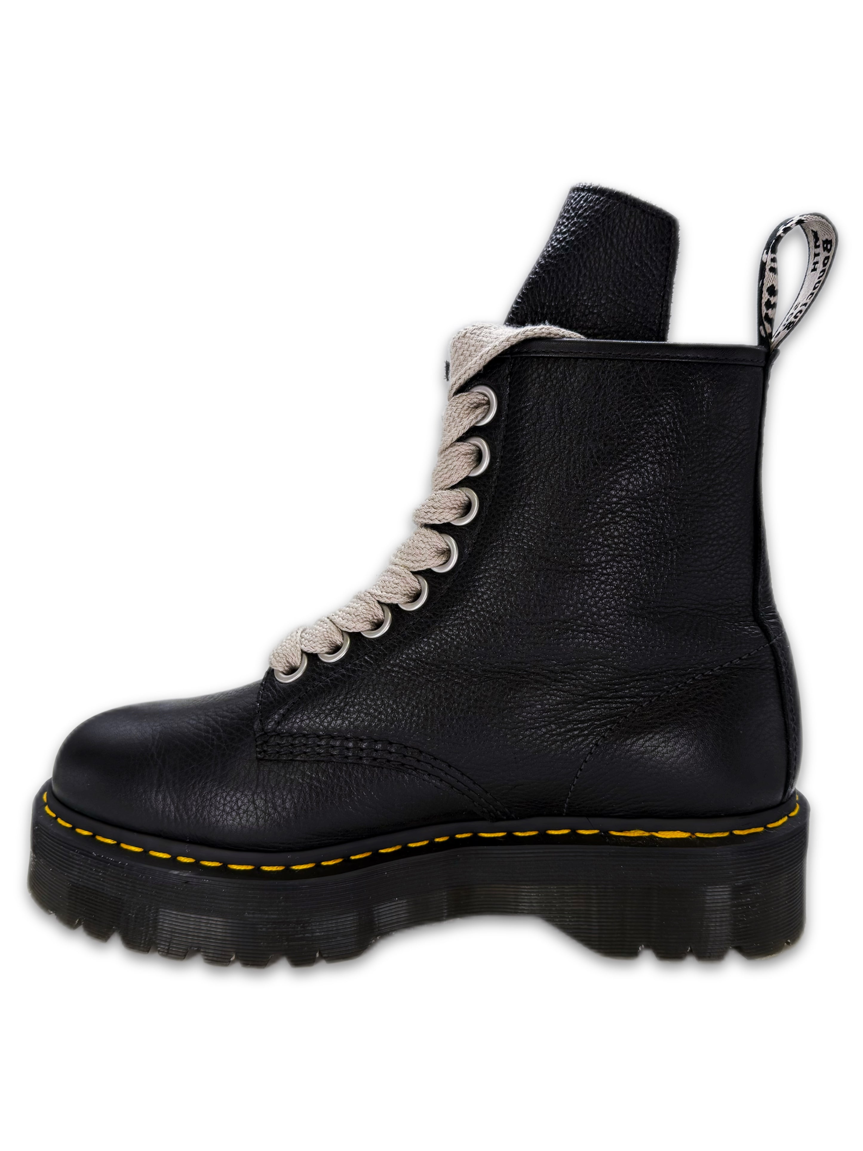 Rick Owens x Dr Marten ‘1460’ Mega Lace Side Zip Black Boots