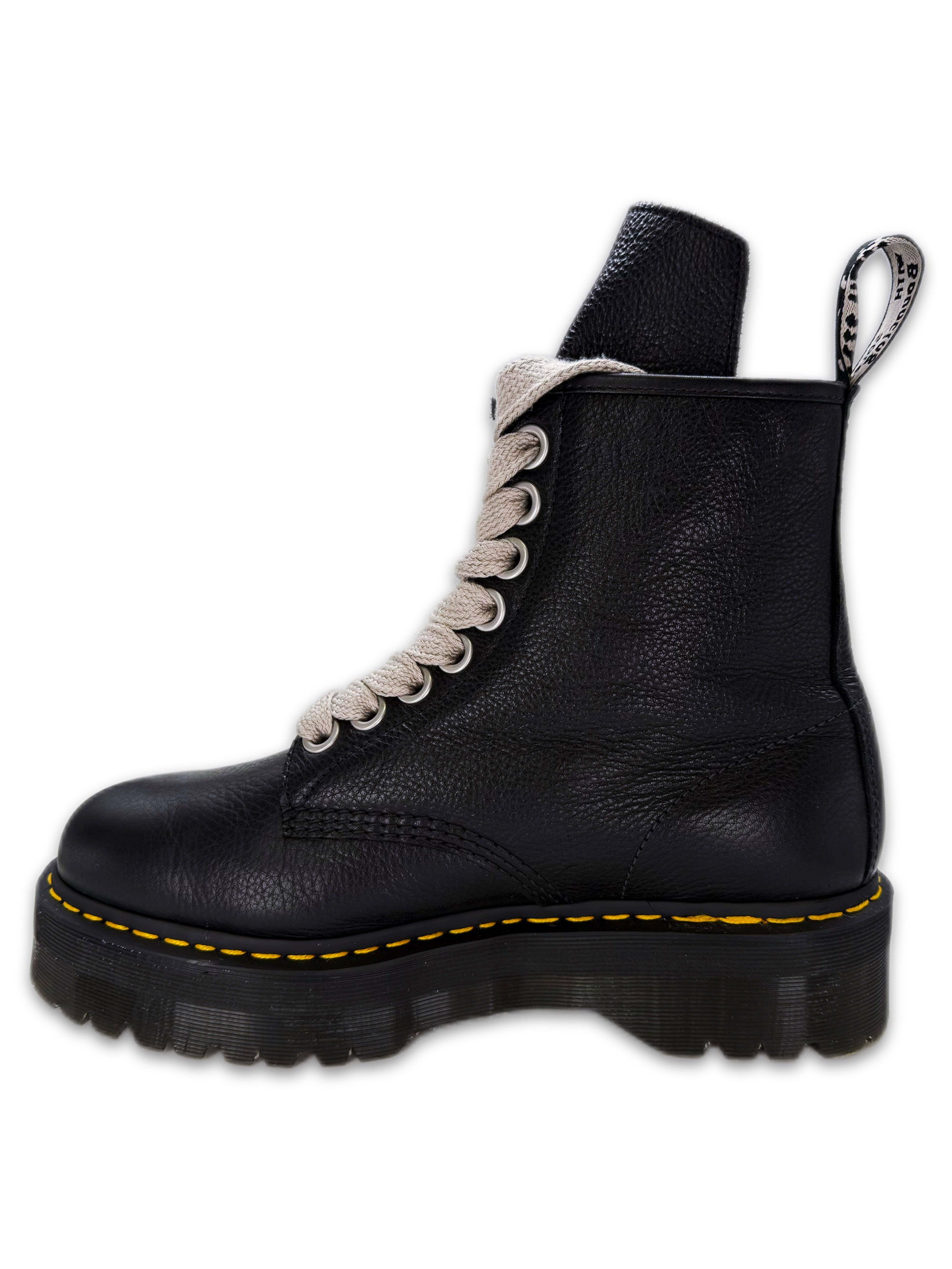 Rick Owens x Dr Marten ‘1460’ Mega Lace Side Zip Black Boots