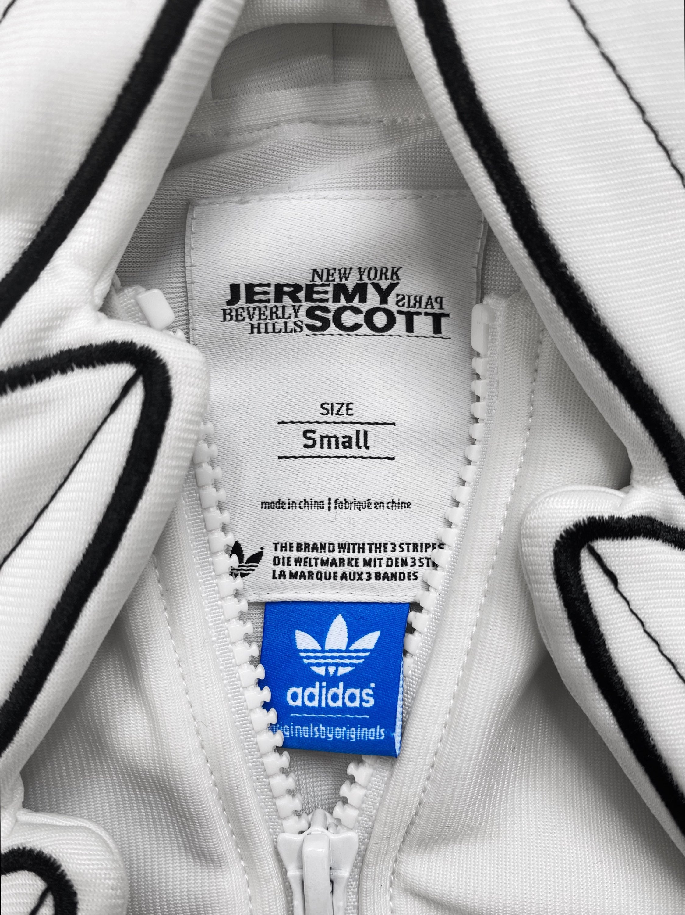 FW10 Jeremy Scott x Adidas White Cropped Wing Hoodie