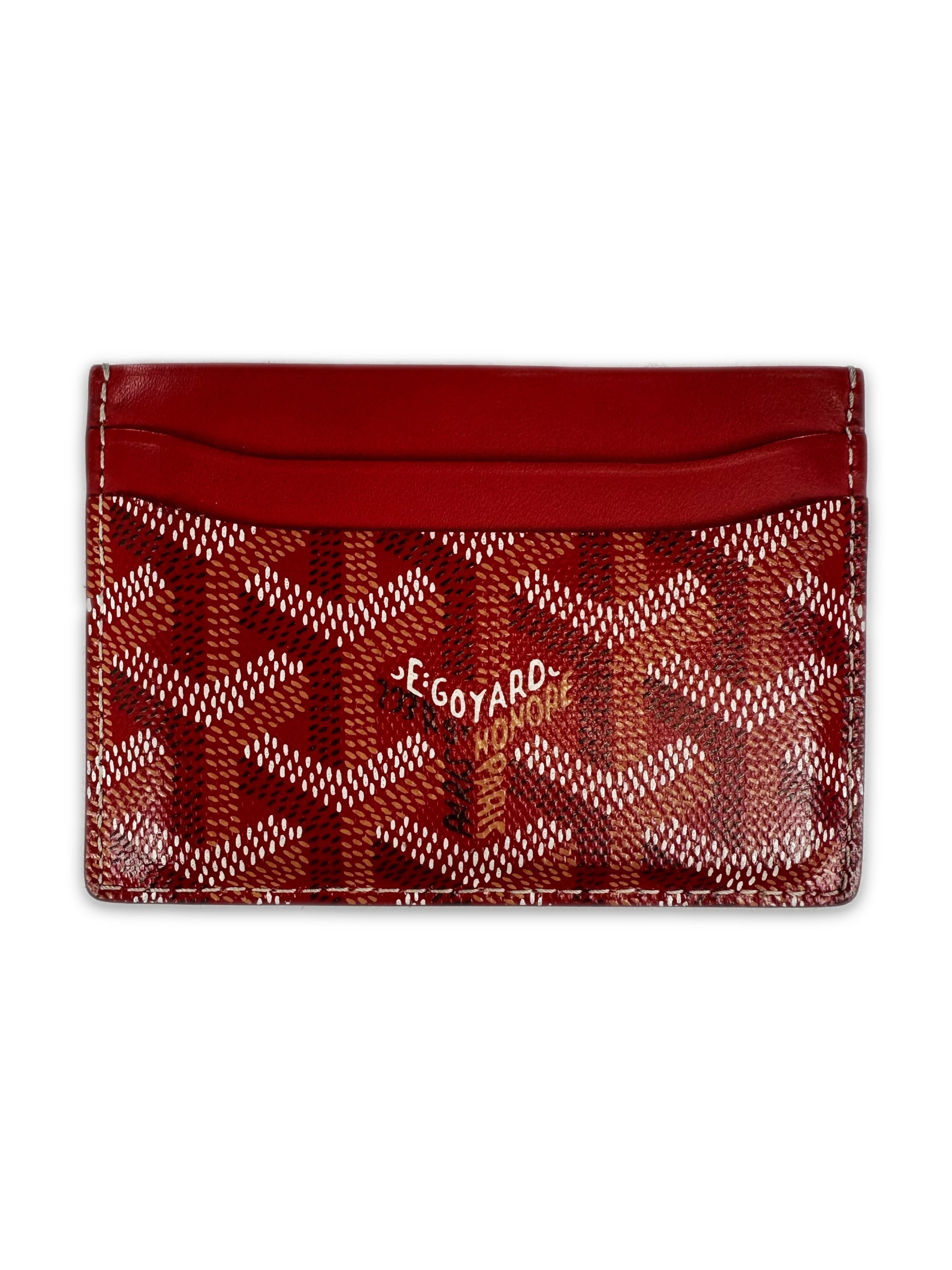 Goyard Red Monogram Leather Cardholder