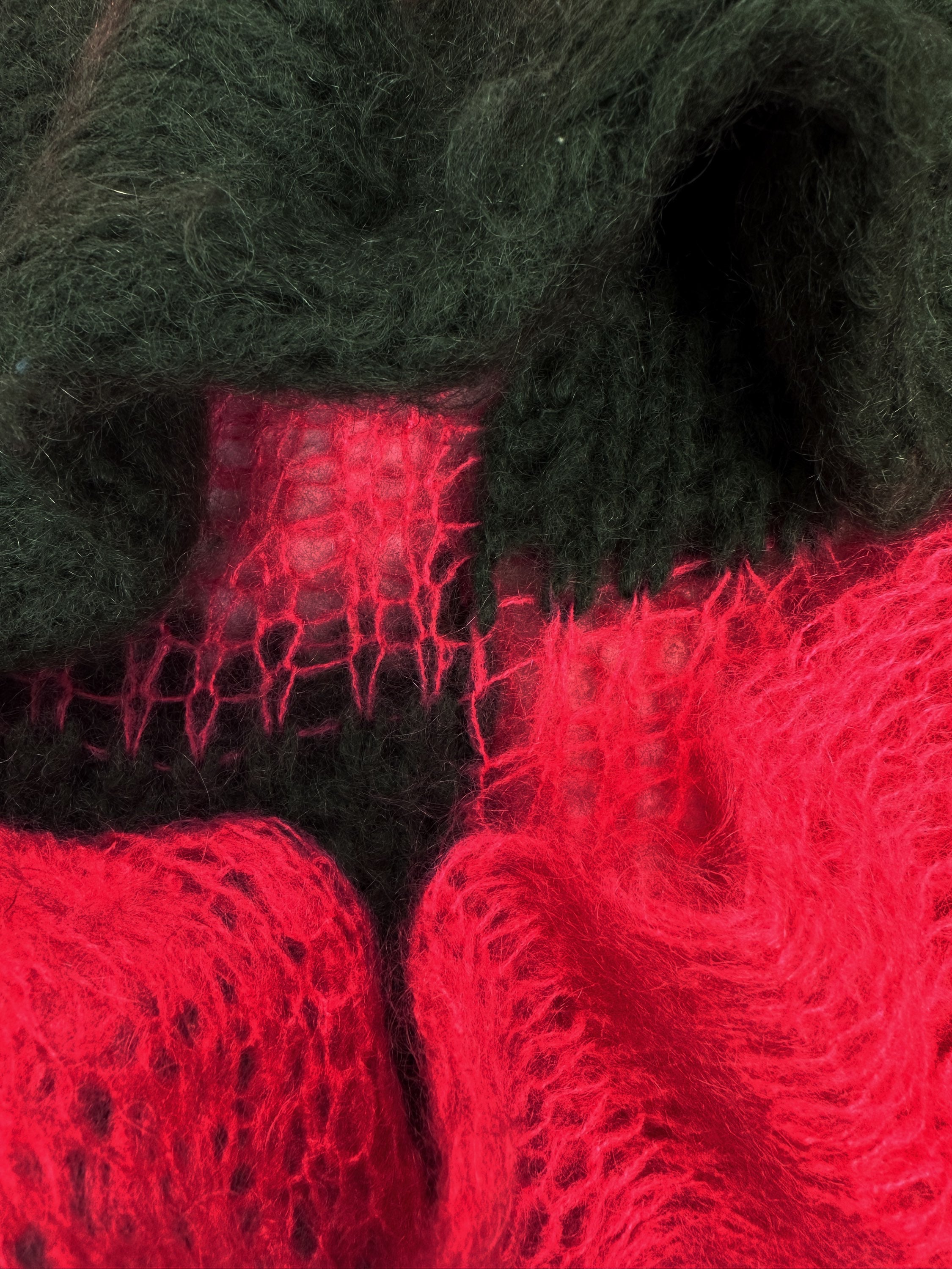 00s Junya Watanabe ‘Split’ Loose Gauge Cropped Mohair Sweater
