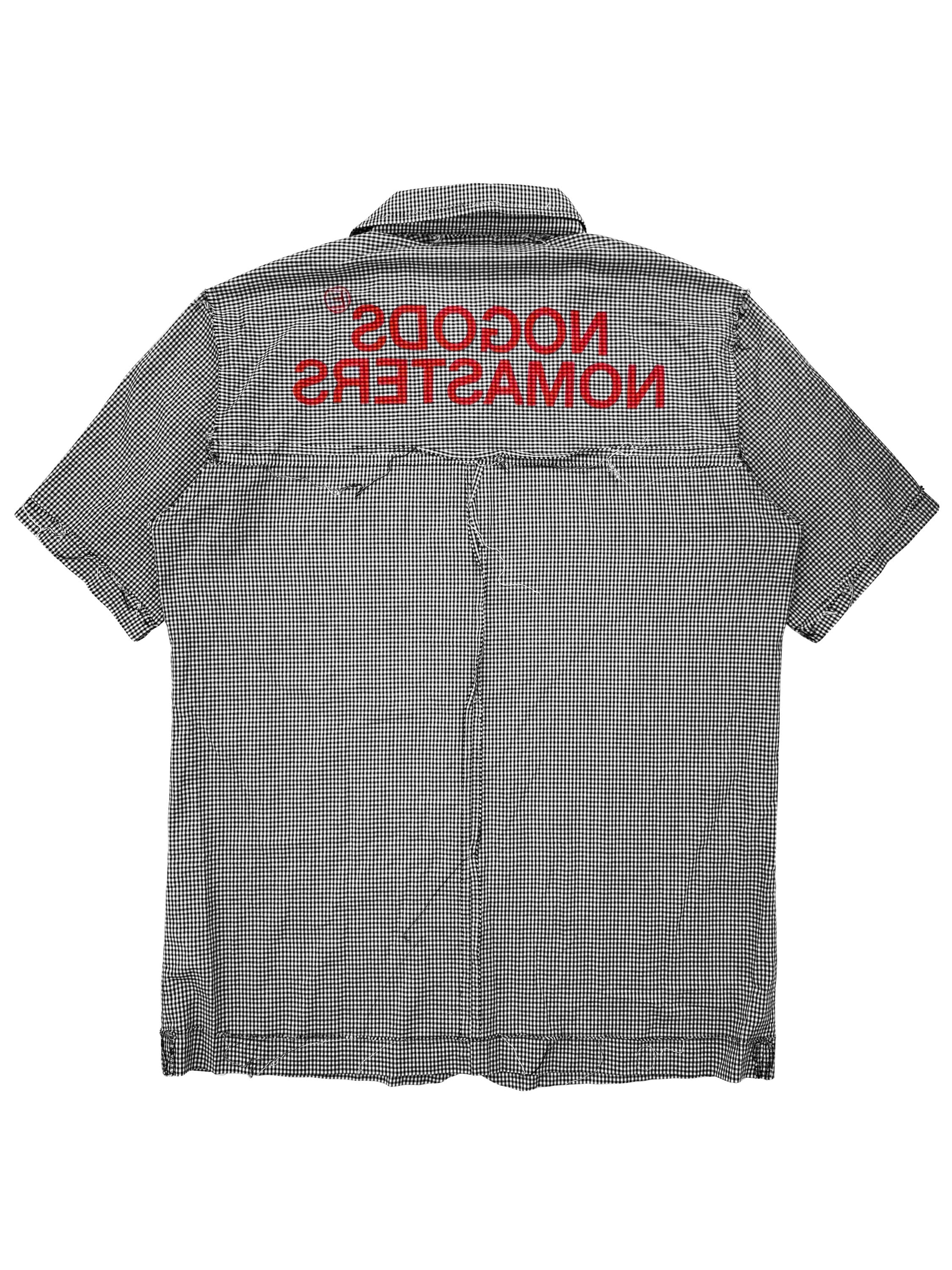 Undercover “No Gods No Masters” Didtressed Reverse Logo Button Up