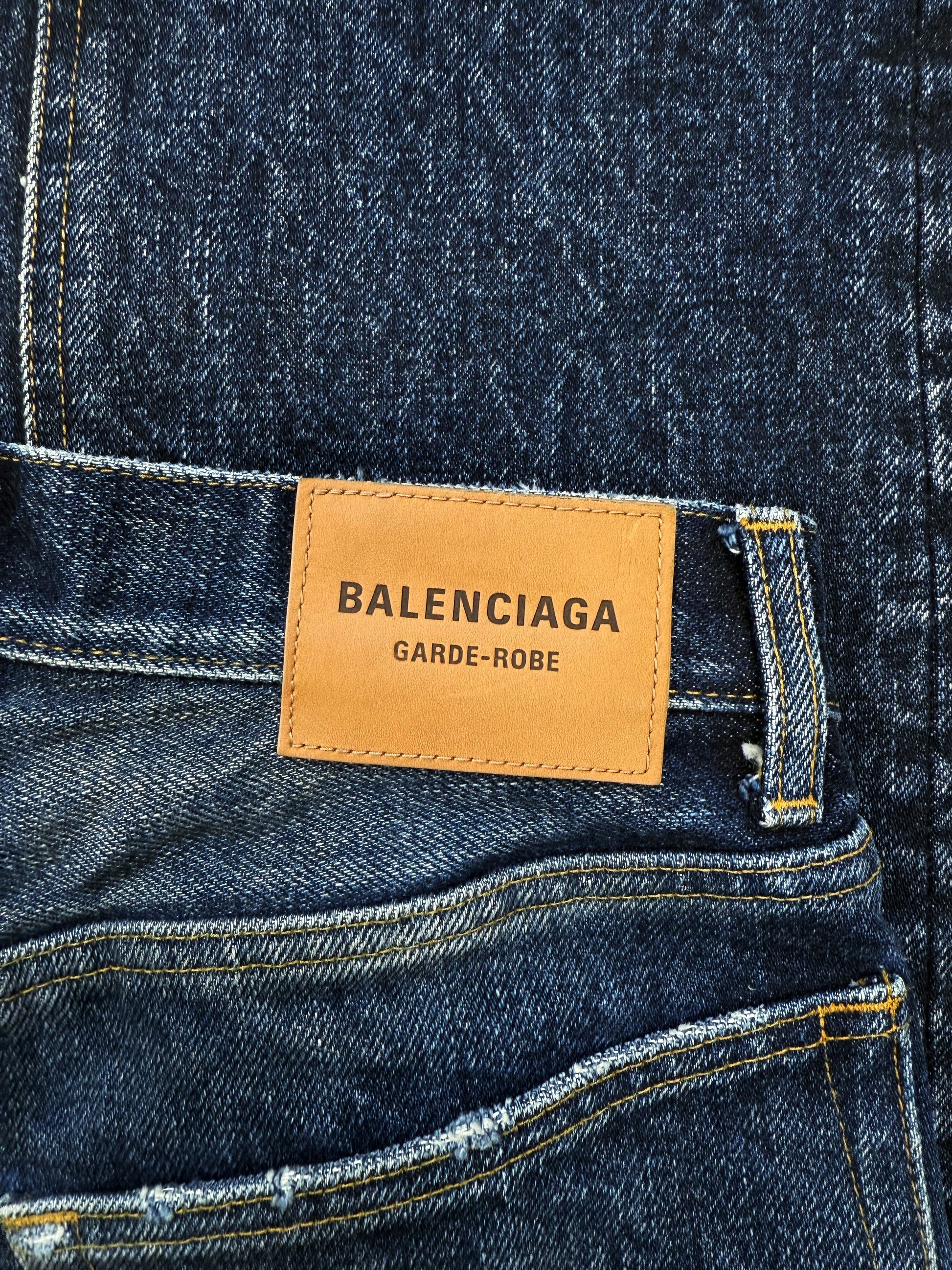 Balenciaga Selvedge Straight Cut Blue Heavy Weight Denim