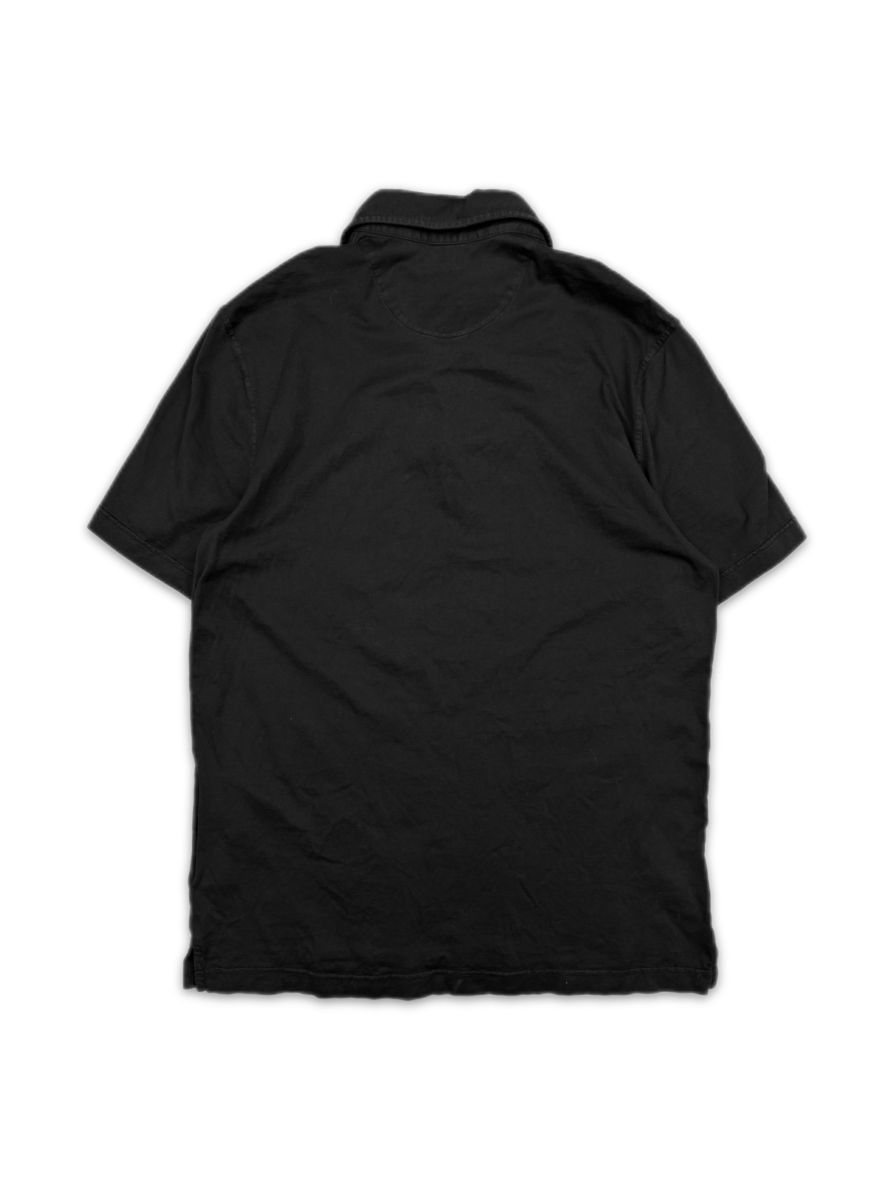 SS23 Prada ‘Triangle Logo’ Black Collared Polo Shirt