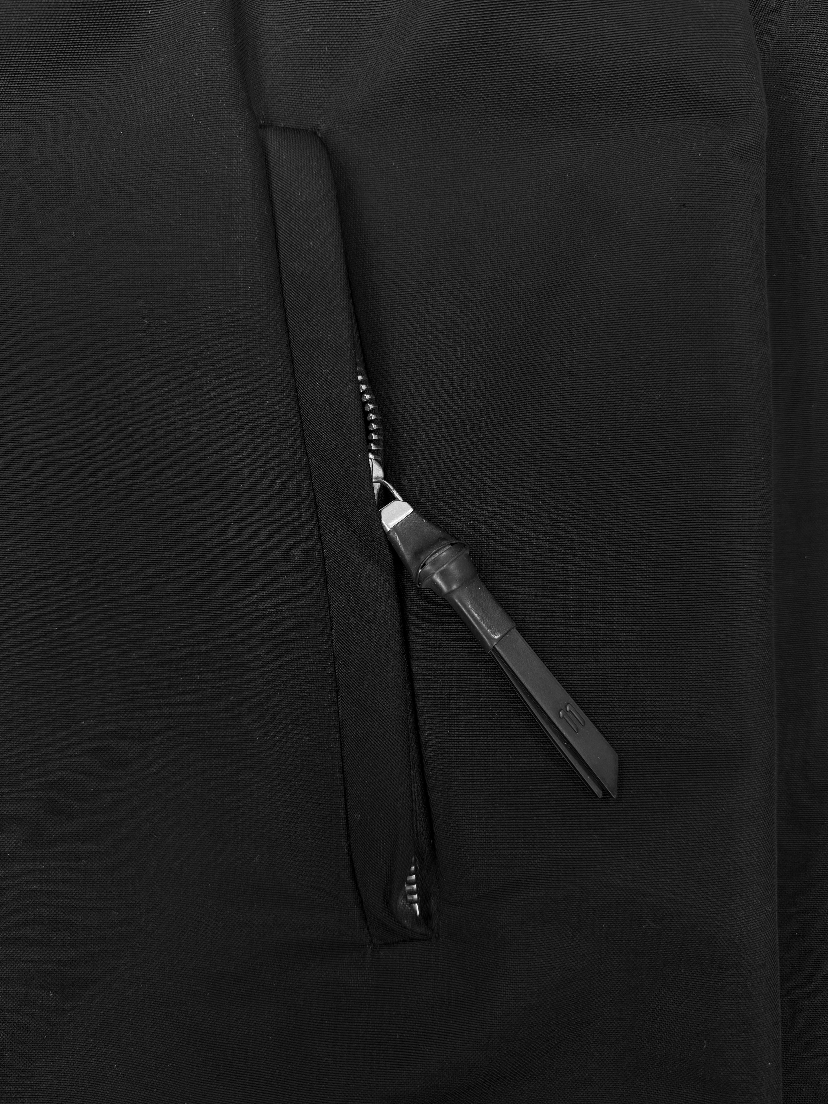 11 by Boris Bidjan Saberi Masked Multi-zip Black Jacket