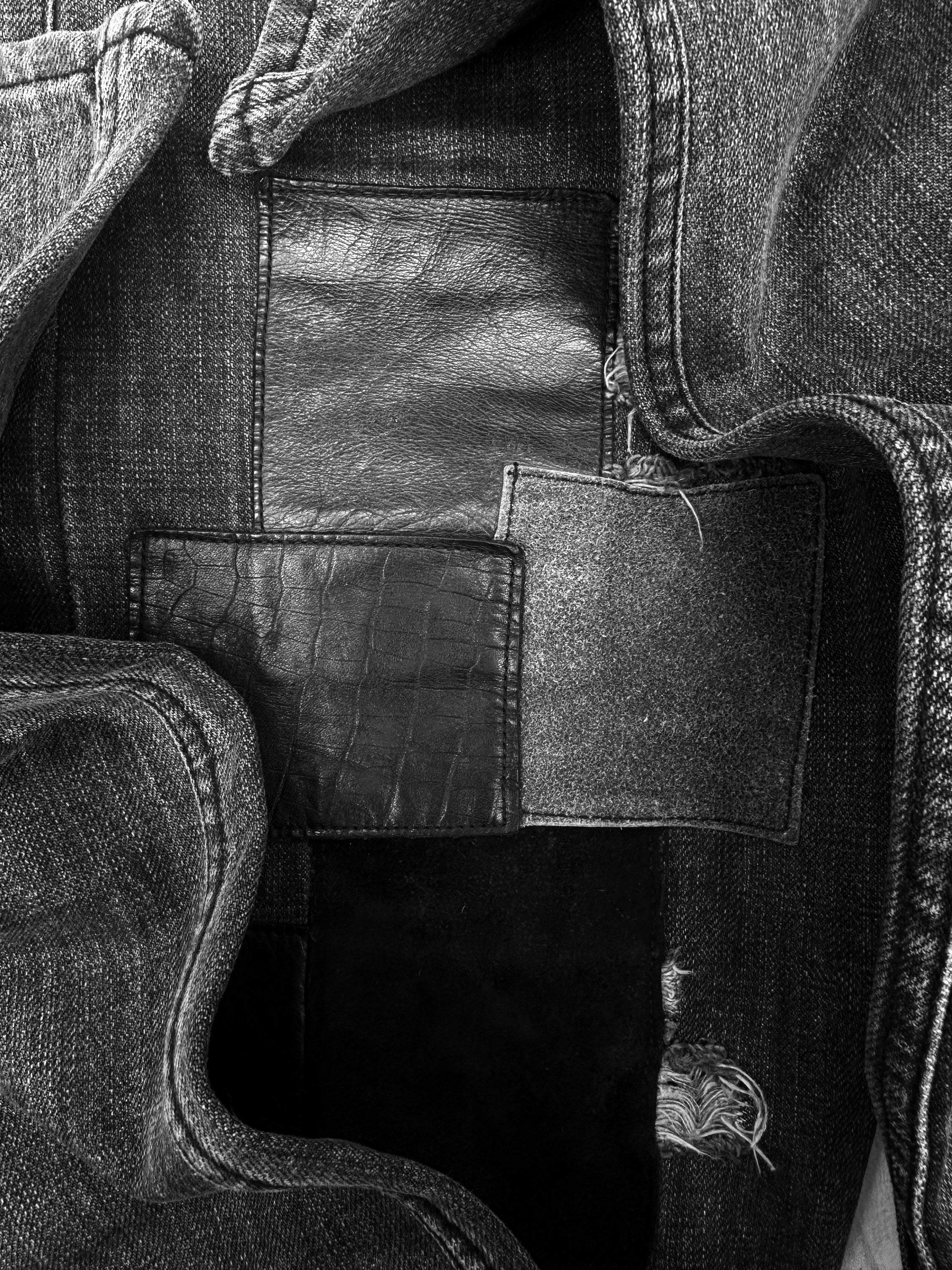 AW07 Junya Watanabe ‘Patchwork’ Leather Zip Denim