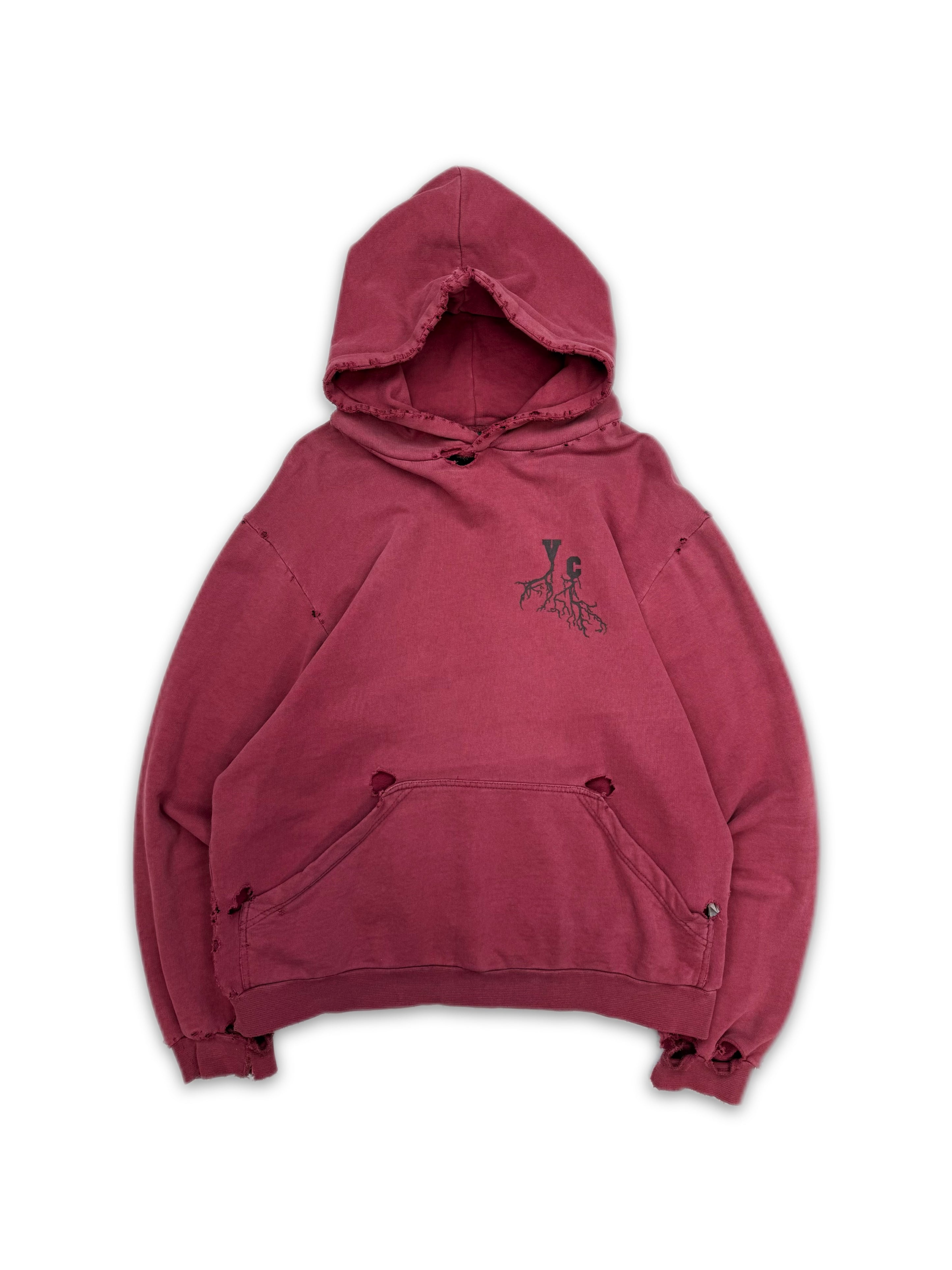 AW02 Raf Simons ‘Virginia Creeper’ Red Faded Roots Hoodie