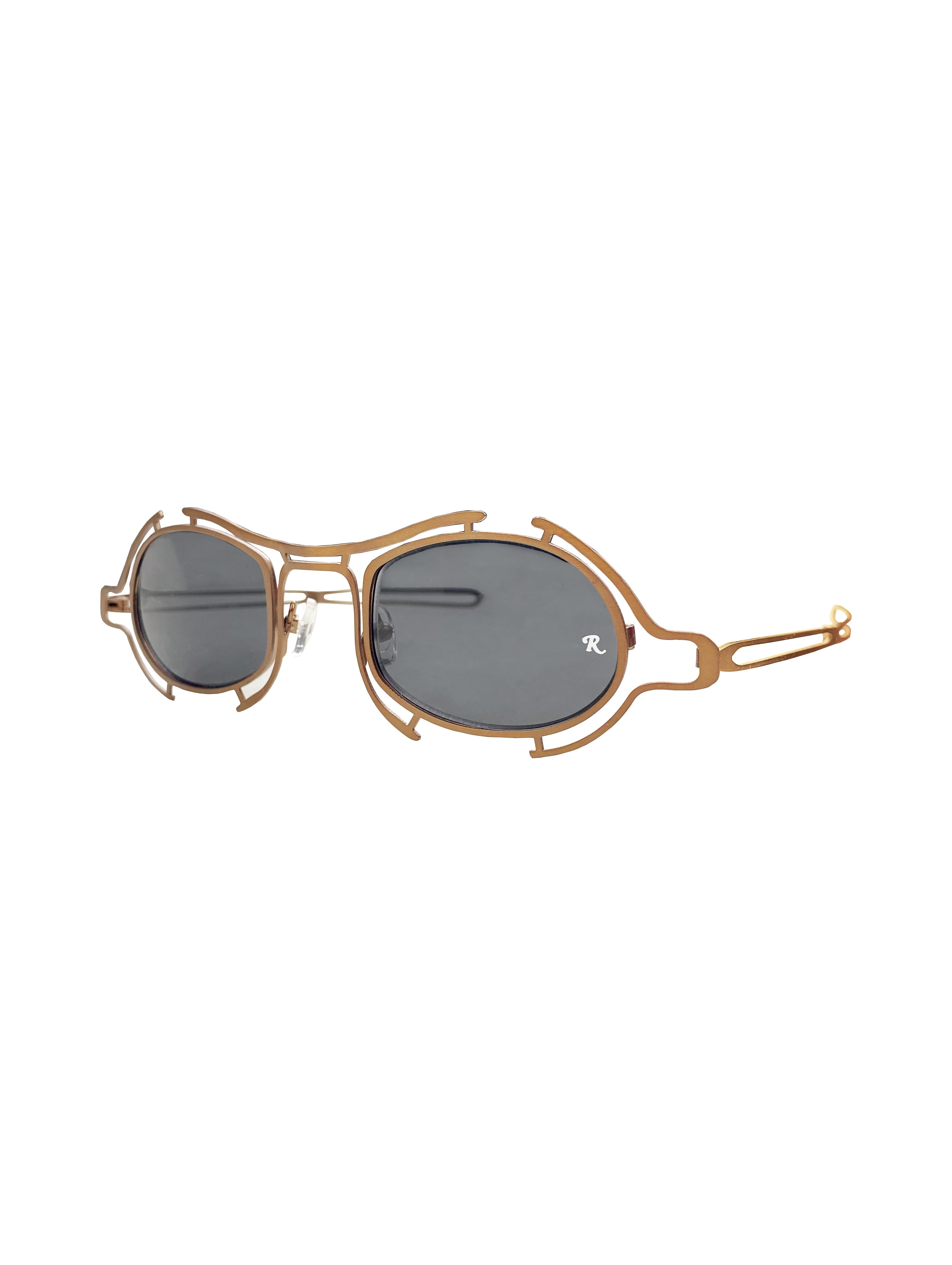 Raf Simons x Linda Farrow Steam Punk Bronze Foldable Sunglasses