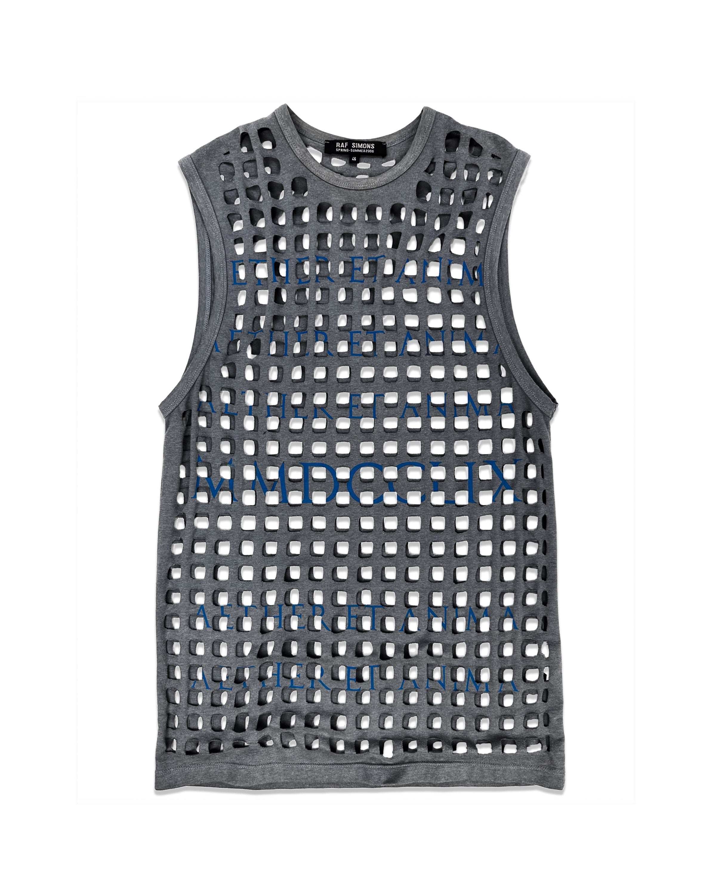 SS06 Raf Simons “Icarus Surgit” MMDCCLIX Laser Cut Tank-top