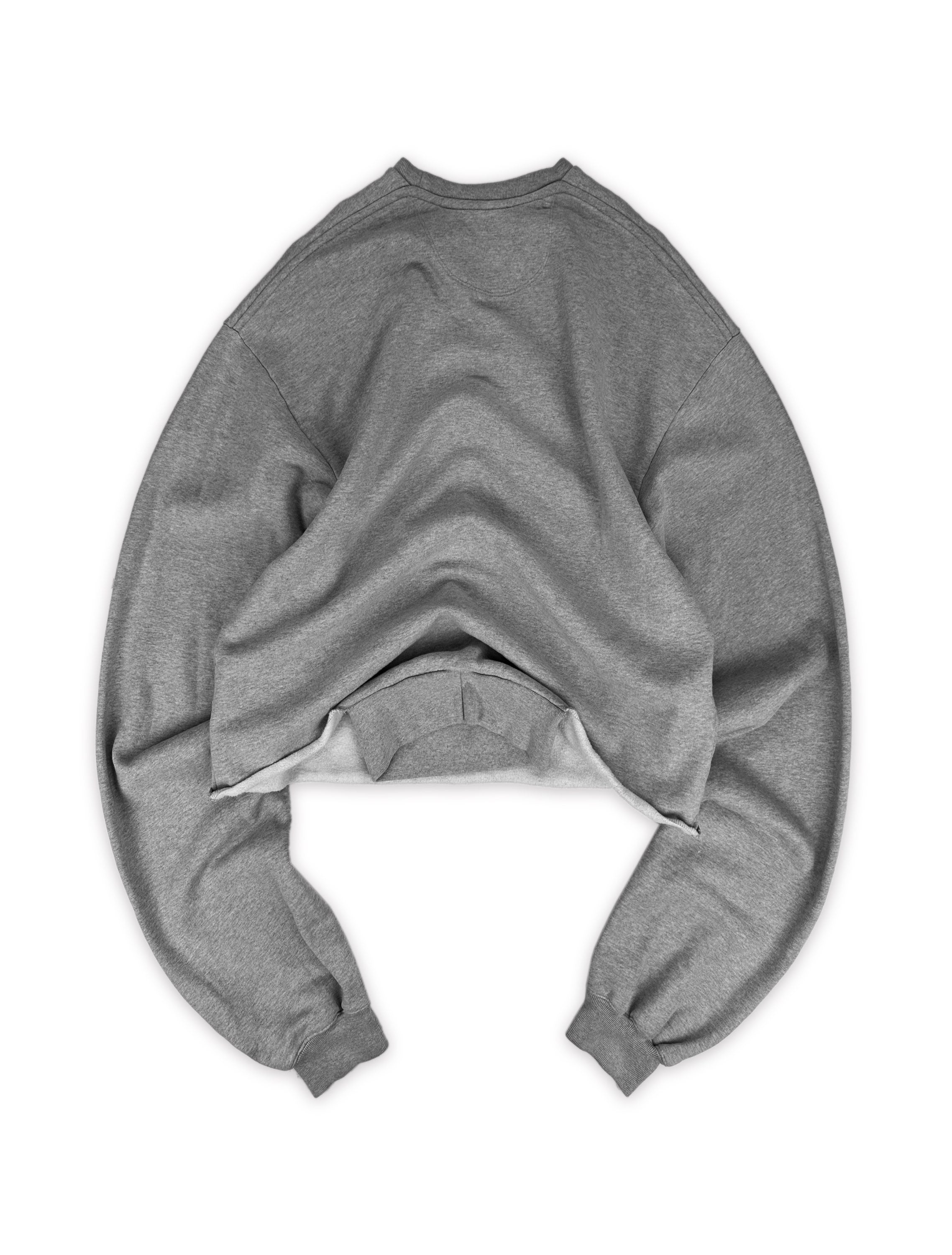 SS15 Vêtements ‘Jumbo Sleeve’ Cropped Heather Grey Crewnec