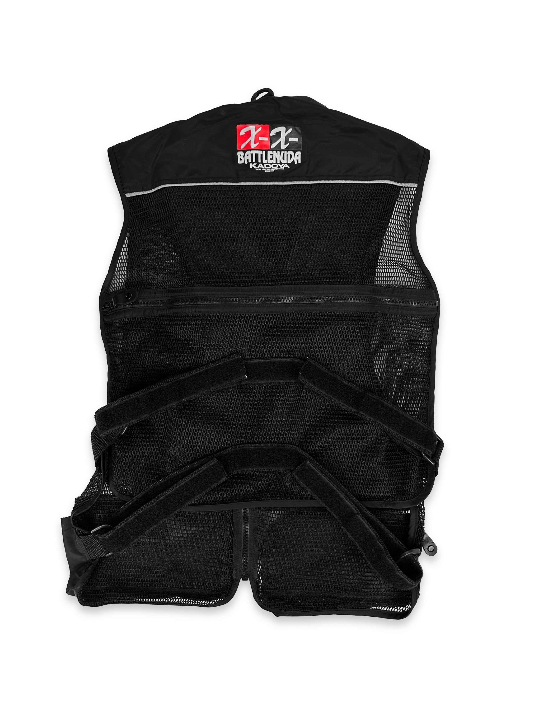 Kadoya Black Multi Pocket Mesh Cargo Vest