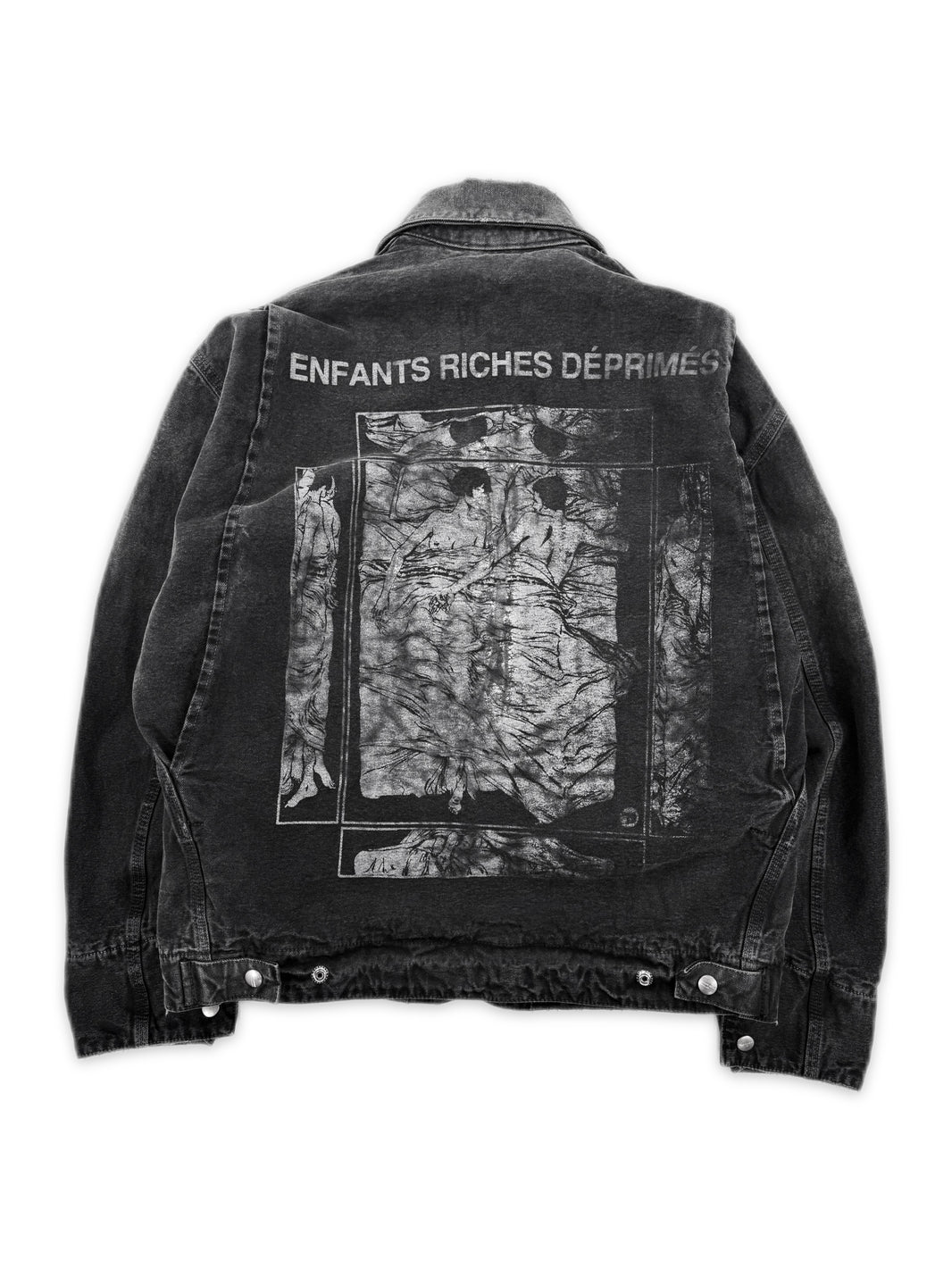 AW25 Enfants Riches Deprimes ‘Italian Romance’ Grey Trucker Jacket