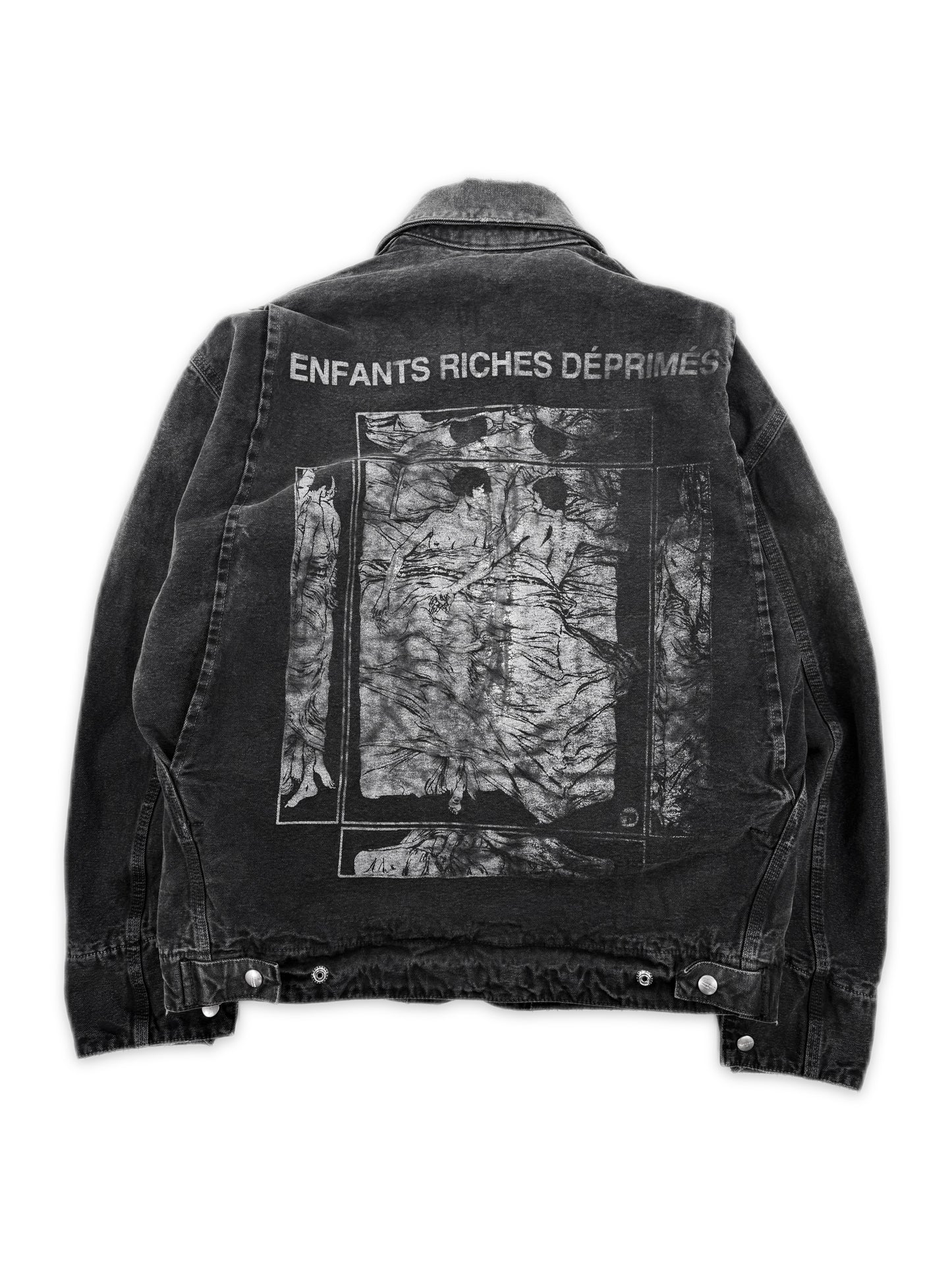 AW25 Enfants Riches Deprimes ‘Italian Romance’ Grey Trucker Jacket