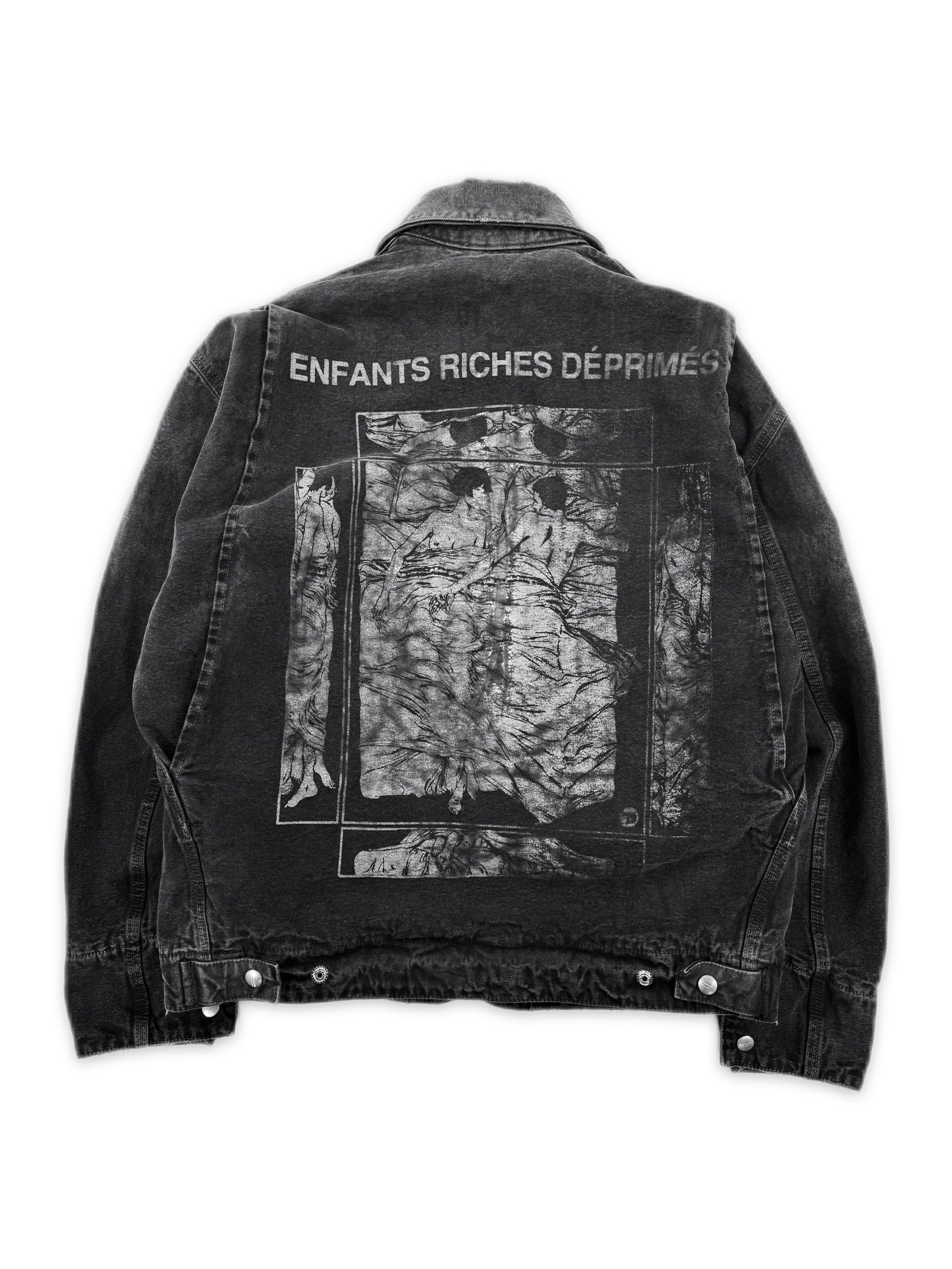AW25 Enfants Riches Deprimes ‘Italian Romance’ Grey Trucker Jacket