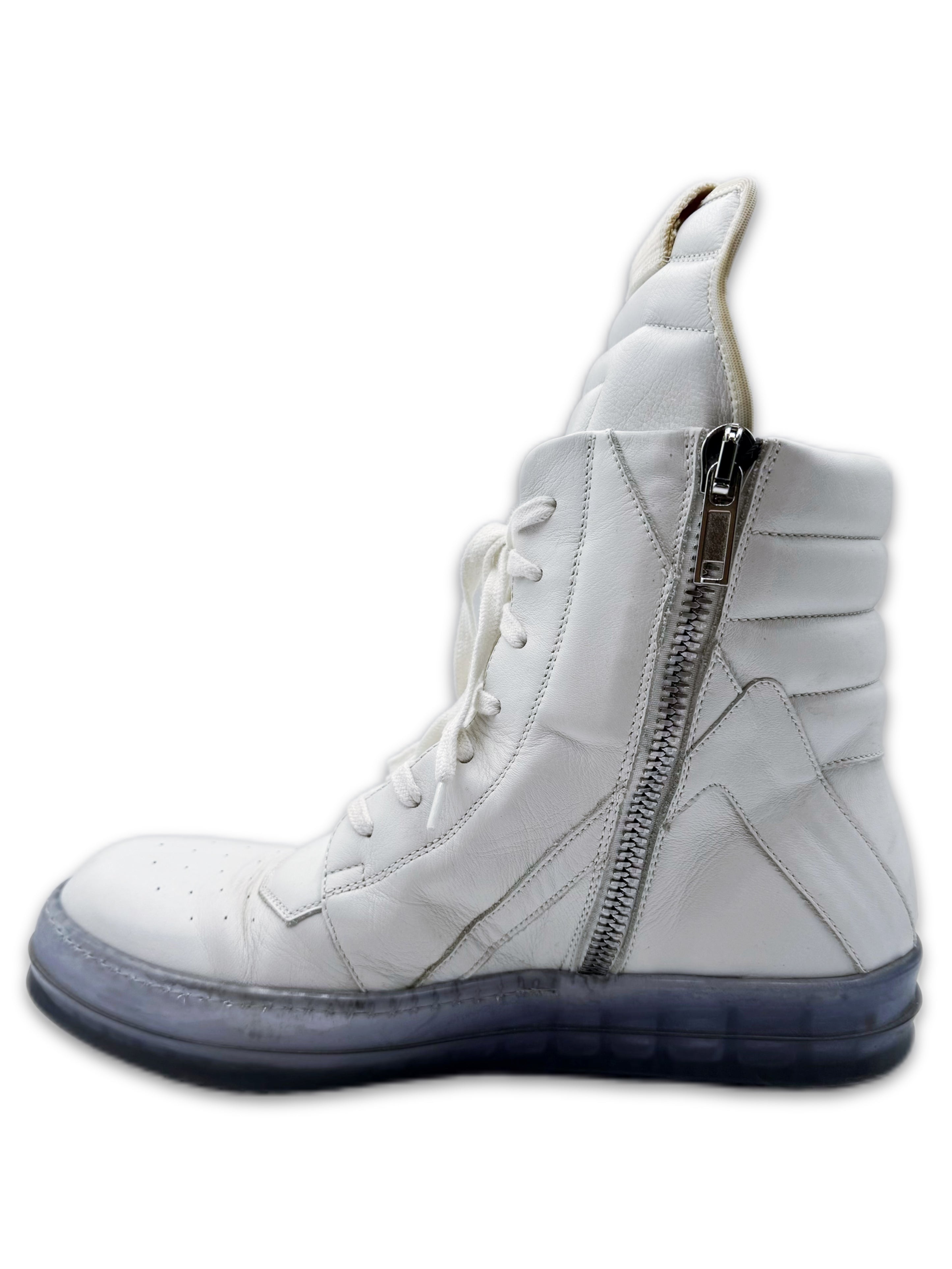 SS20 Rick Owens ‘Tecuatl’ Ice Blue Transparent Sole Hi-top Geobasket