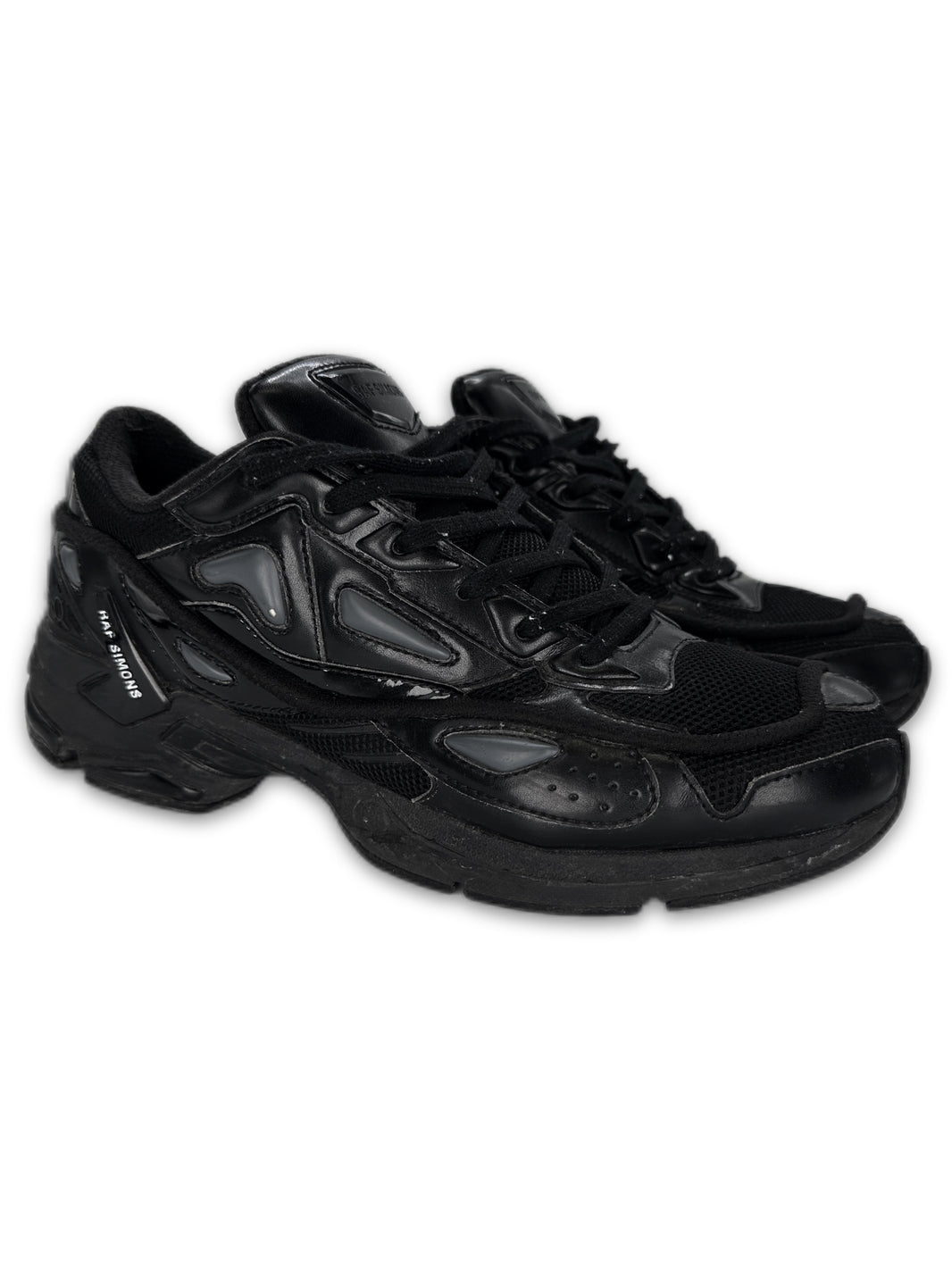 Raf Simons ‘Pharaphxus’ Black Low-top Leather Sneakers