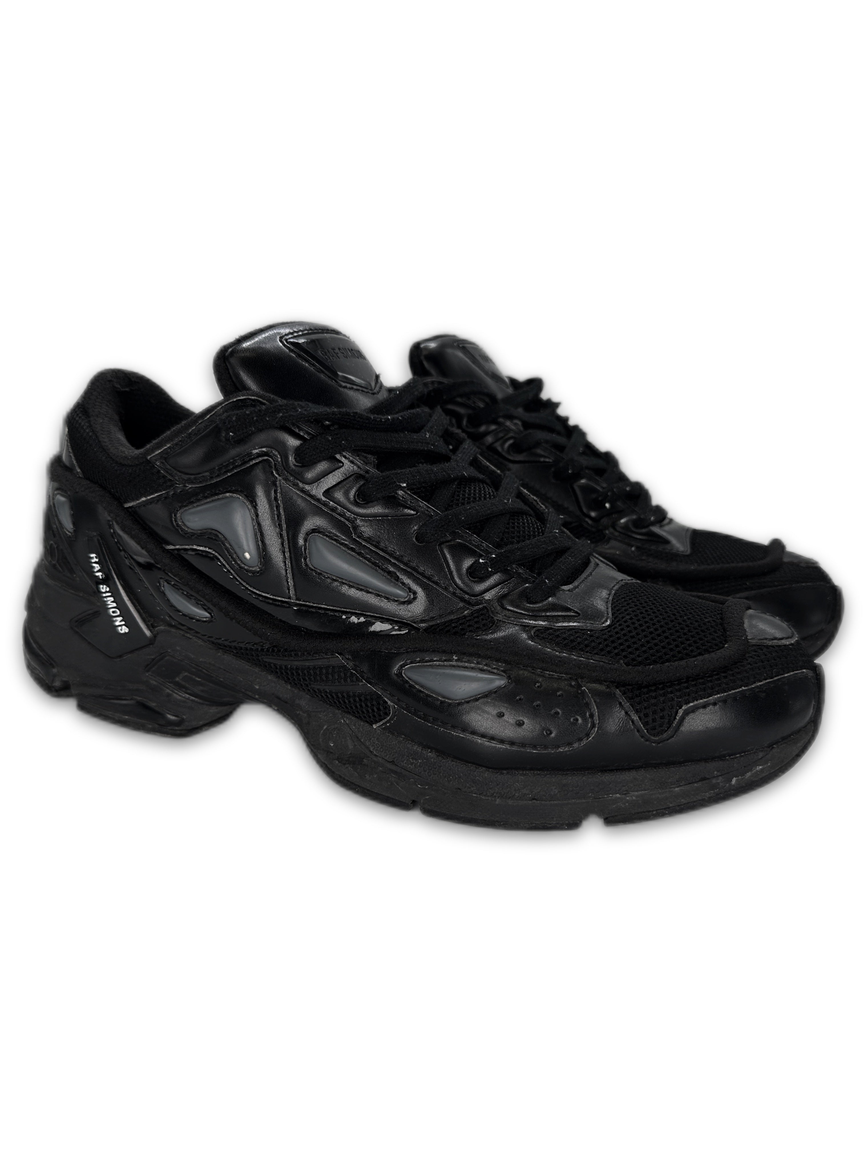 Raf Simons ‘Pharaphxus’ Black Low-top Leather Sneakers