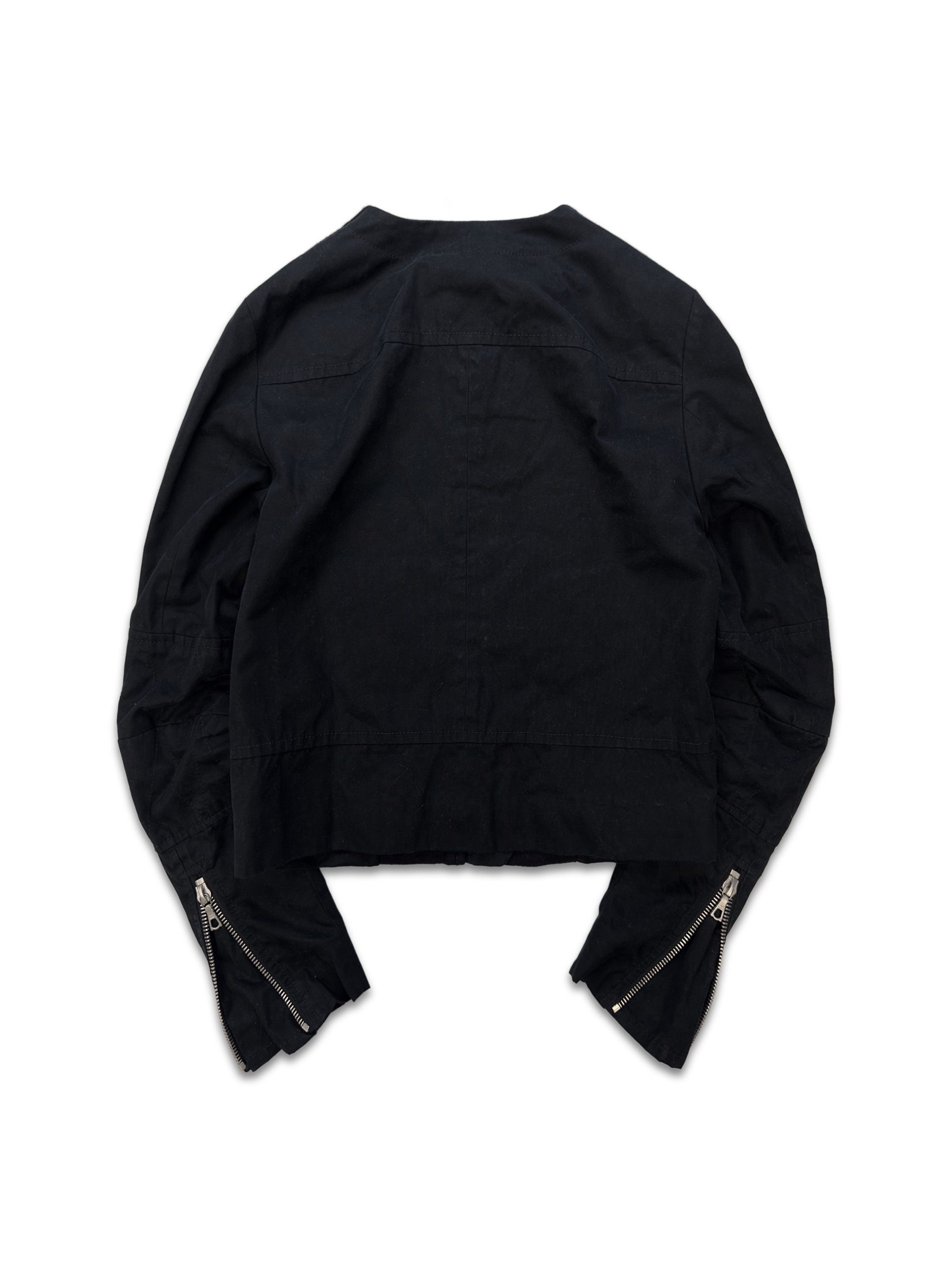 Dries Van Noten ‘Cropped’ Reinforced Dark Blue Bomber Jacket