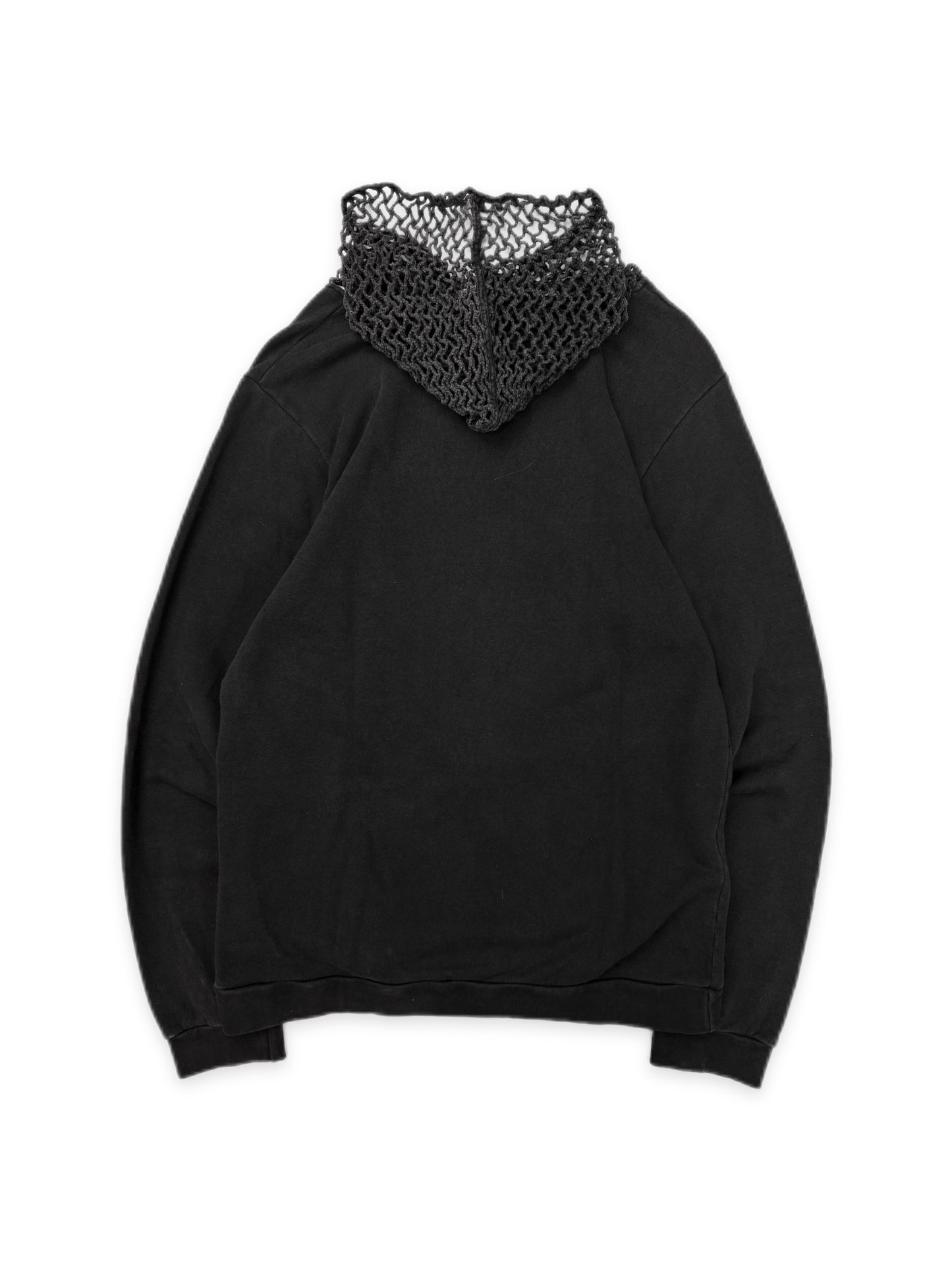 SS03 Raf Simons ‘Consumed’ Black Net Mesh Hoodie