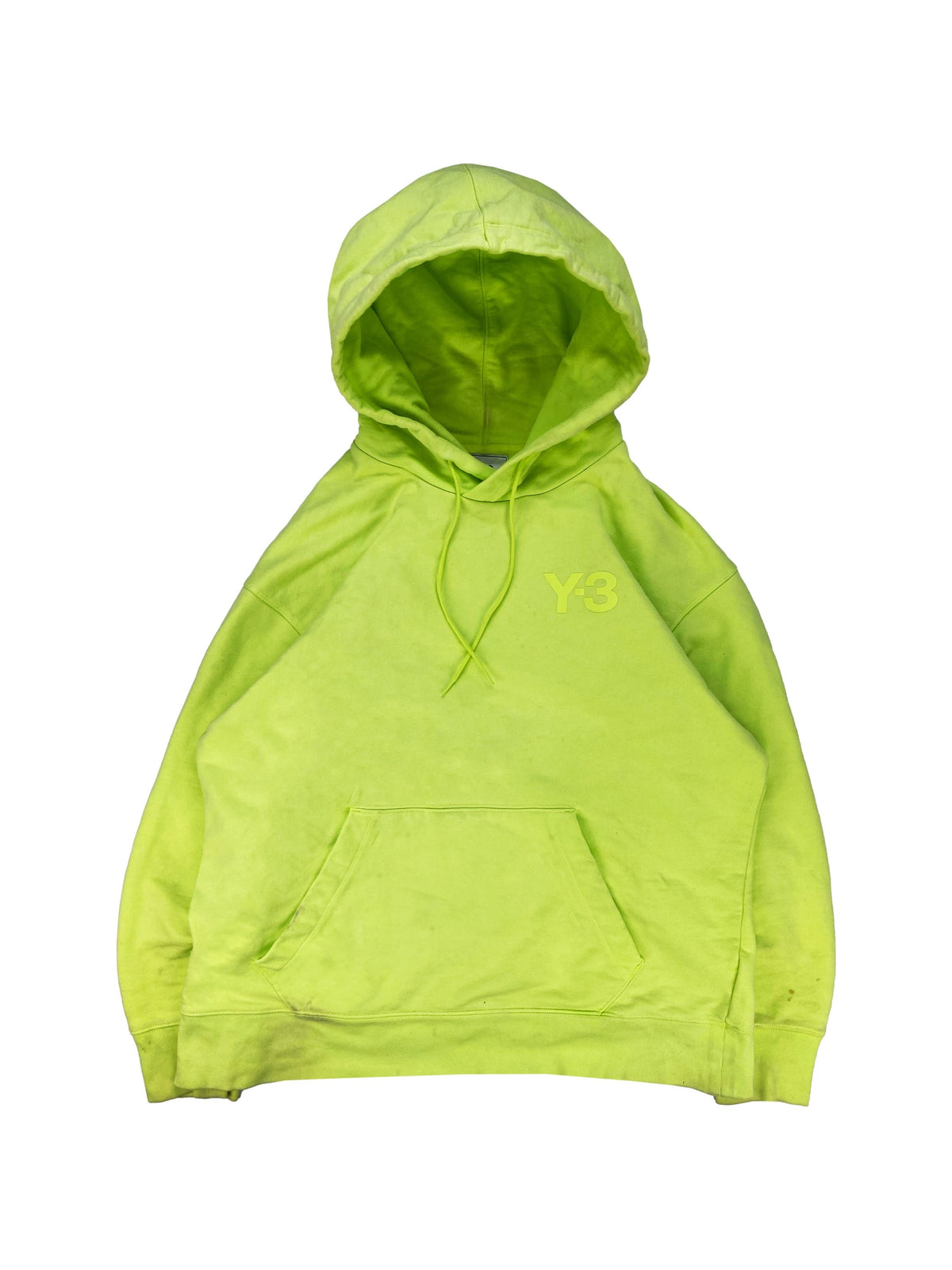 Yohji Yamamoto Y-3 x Adidas Neon Green Heavyweight Logo Hoodie