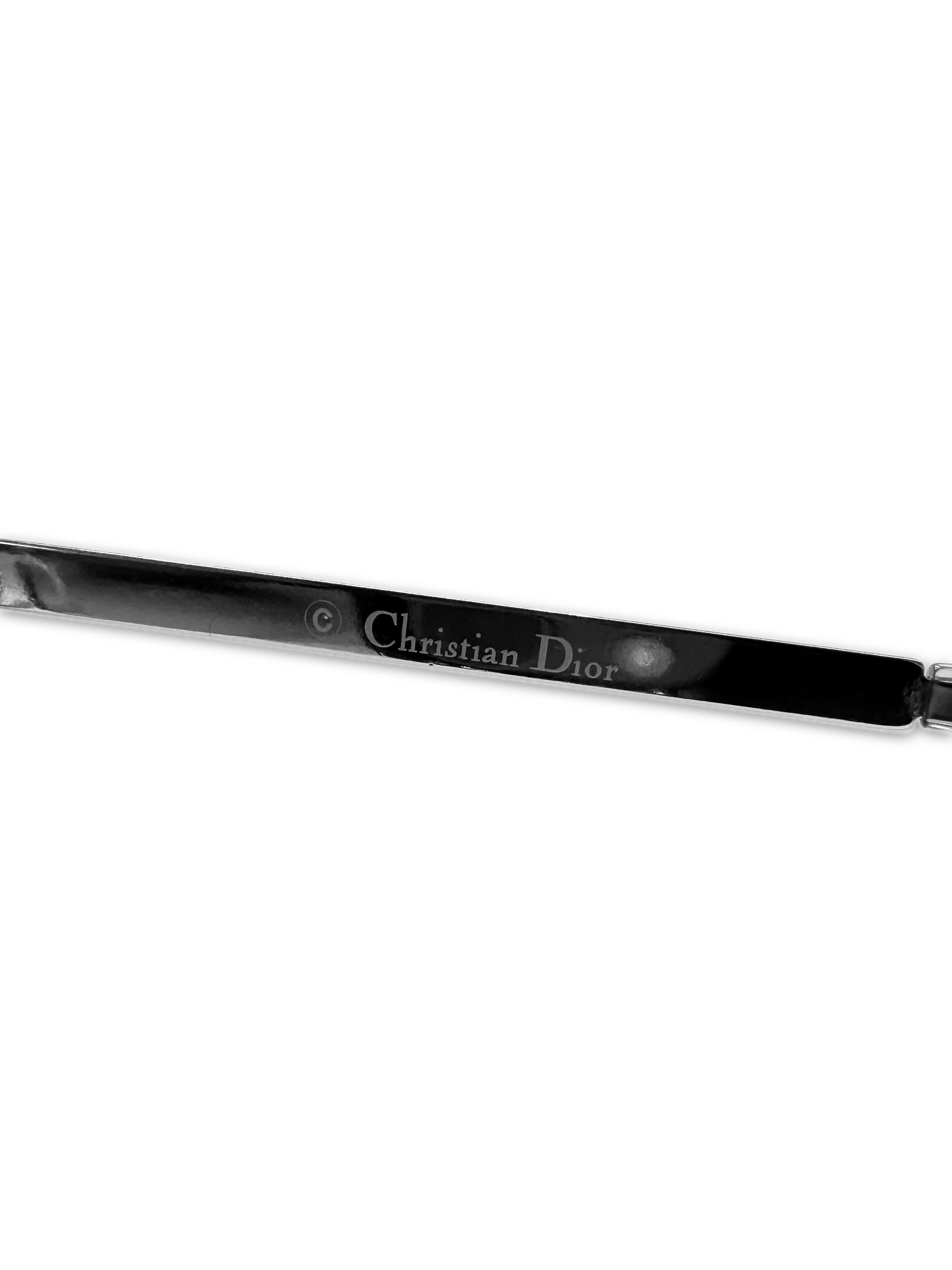 00s Dior ‘Star’ Motif Blue Tint Rimless Sunglasses