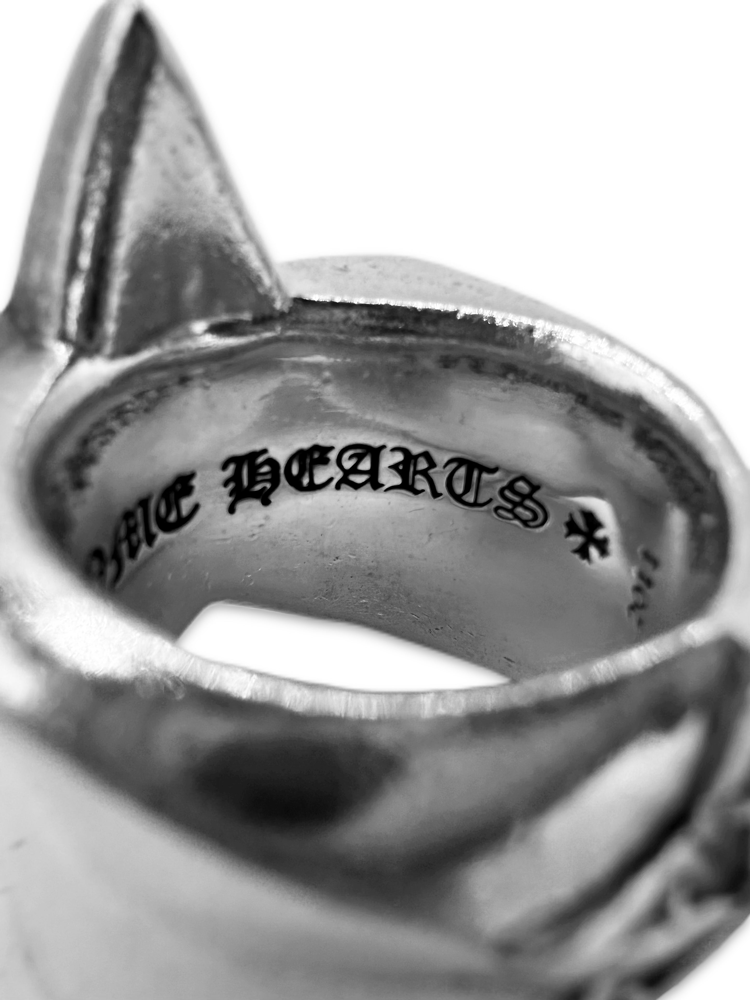 Chrome Hearts ‘5 Point Star’ .925 Silver XL Etched Ring