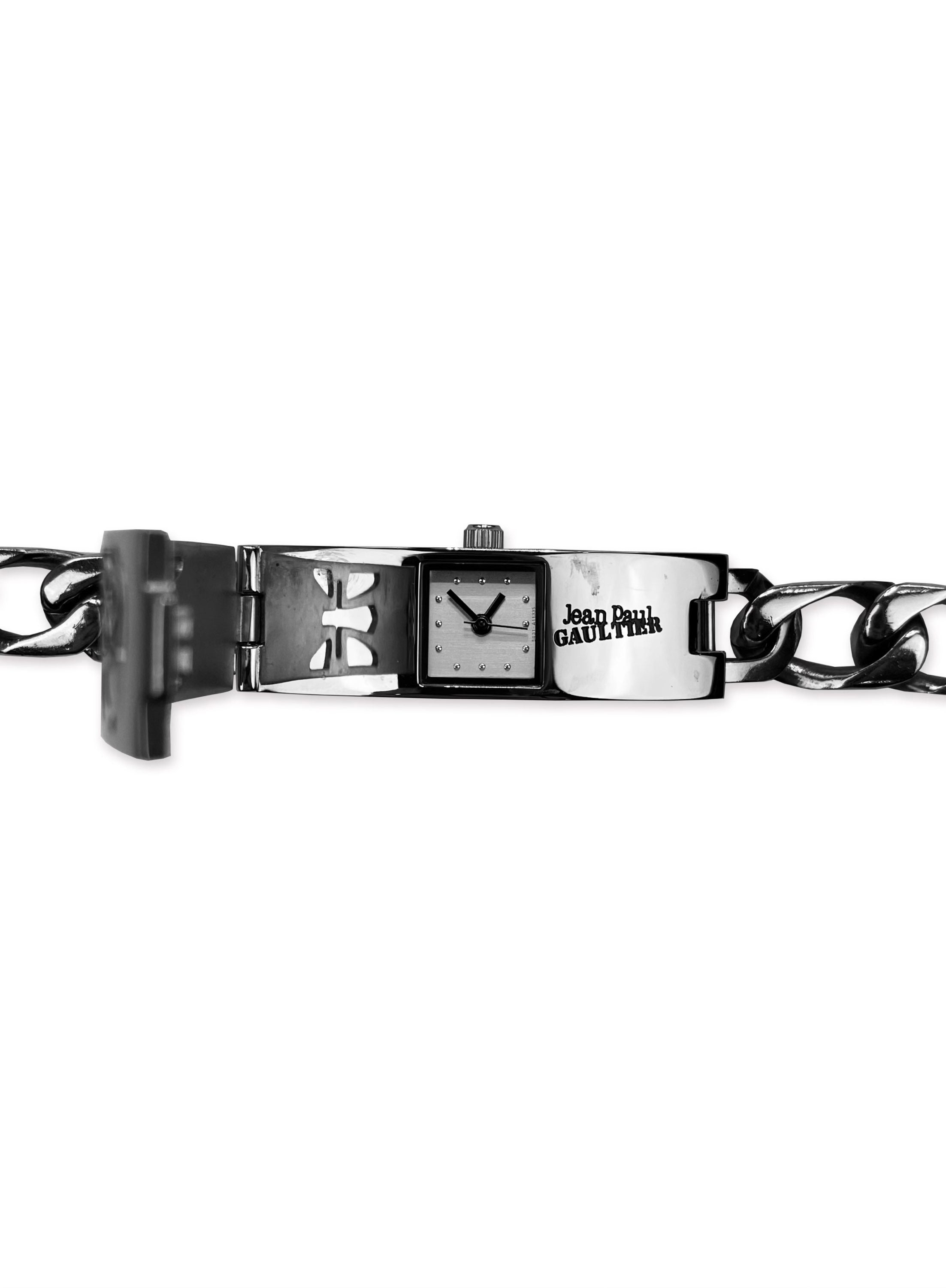 Jean Paul Gaultier Trompe L’Oeil Hinged Gothic Cross Watch