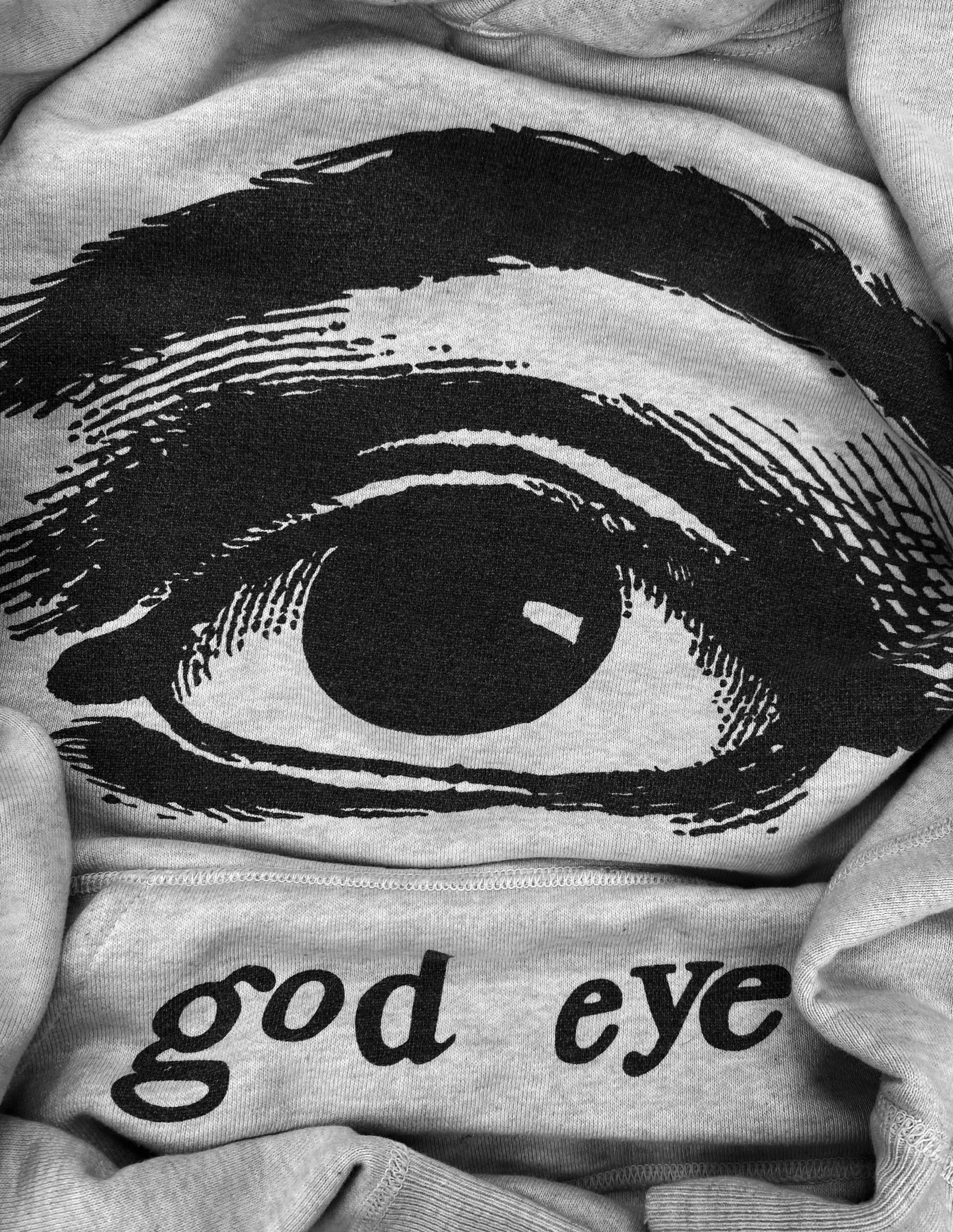 SS21 Saint Michael ‘God Eye’ Heather Grey Distressed Hoodie