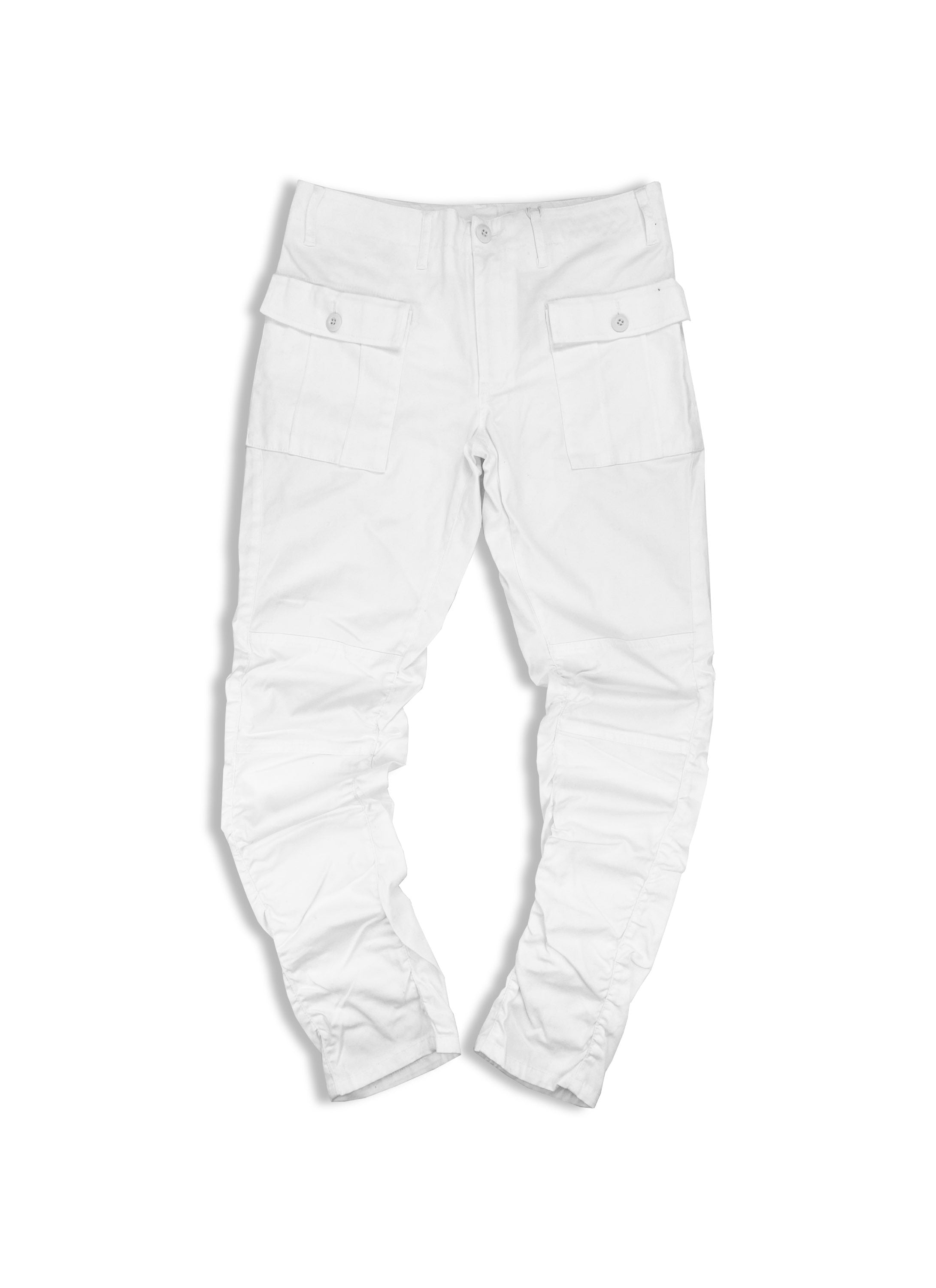 00s Katharine Hamnett White Panelled Cargo Pants